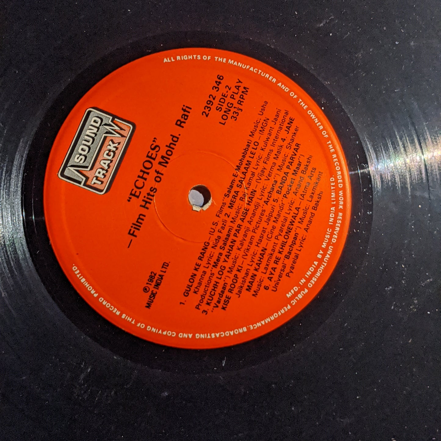 Mohd. Rafi* Echoes (Film Hits Of Mohd. Rafi) in VG+ condition