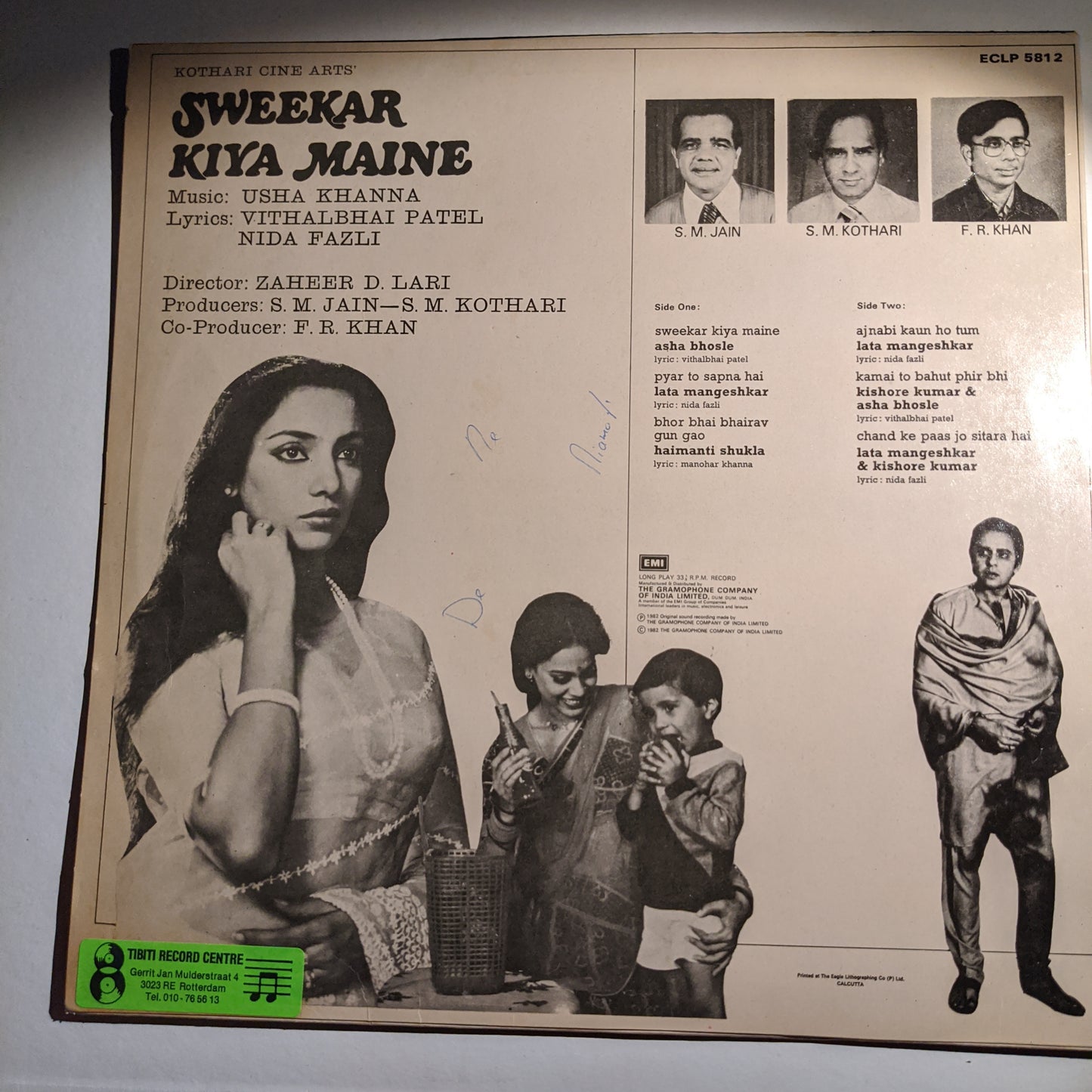 Sweekar Kiya Maine - Usha Khanna songs "Ajnabi Kaun ho tum and Chand ke paas Jo sitara hai" in Excellent+