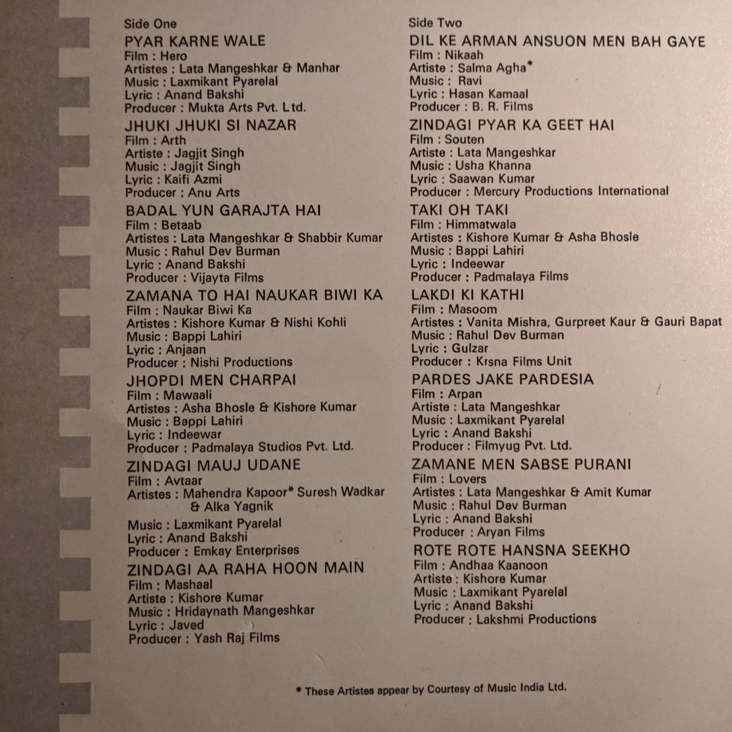Film Hits 1984 vol. 1 in near mint condition