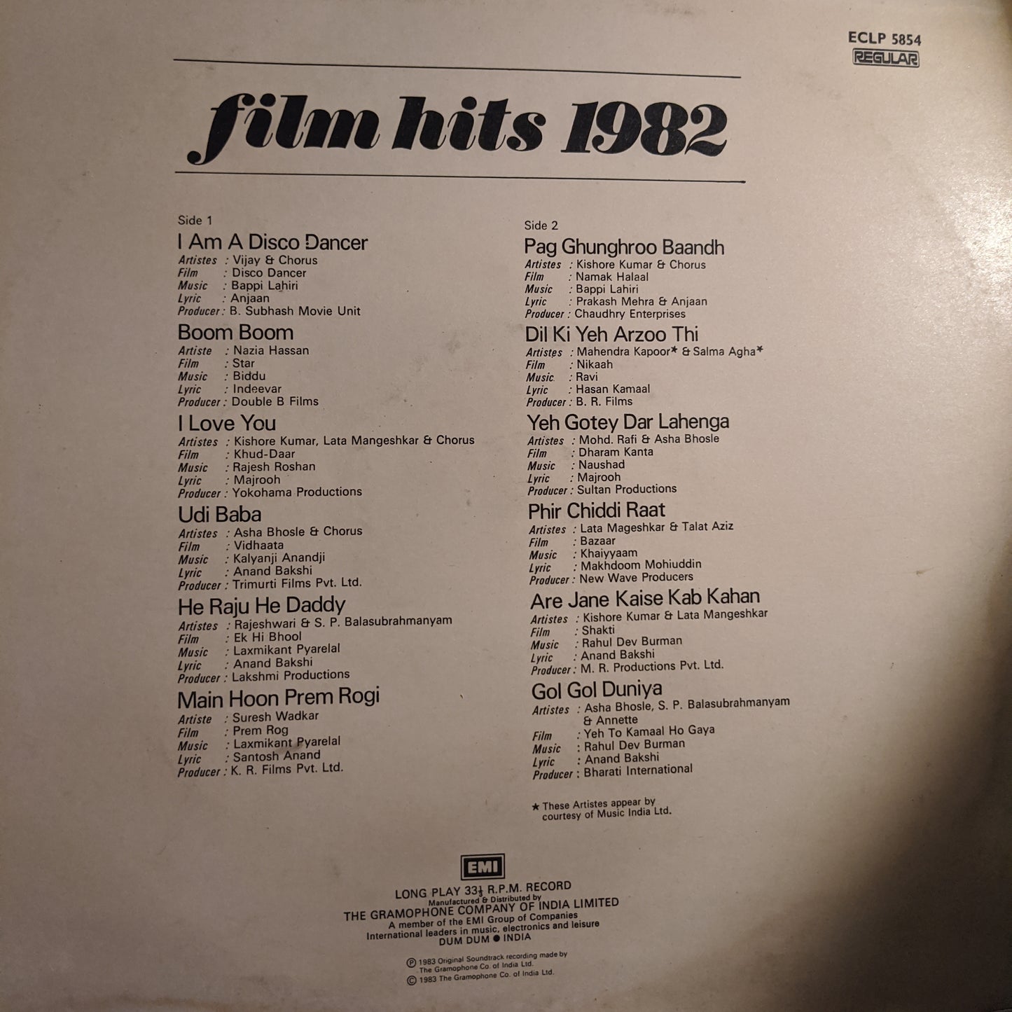 Film Hits 1982 in Near Mint condition