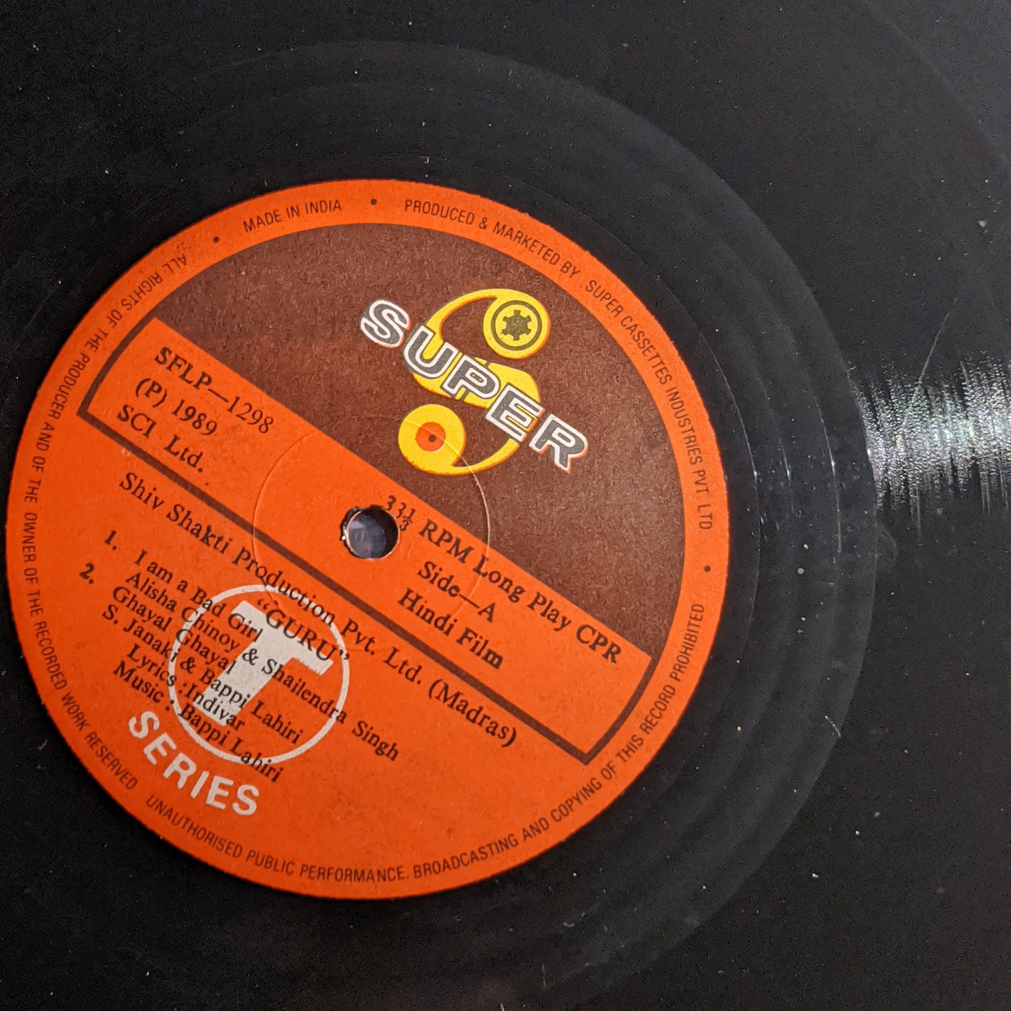 Guru - bappi Lahiri Super hit in unplayed mint