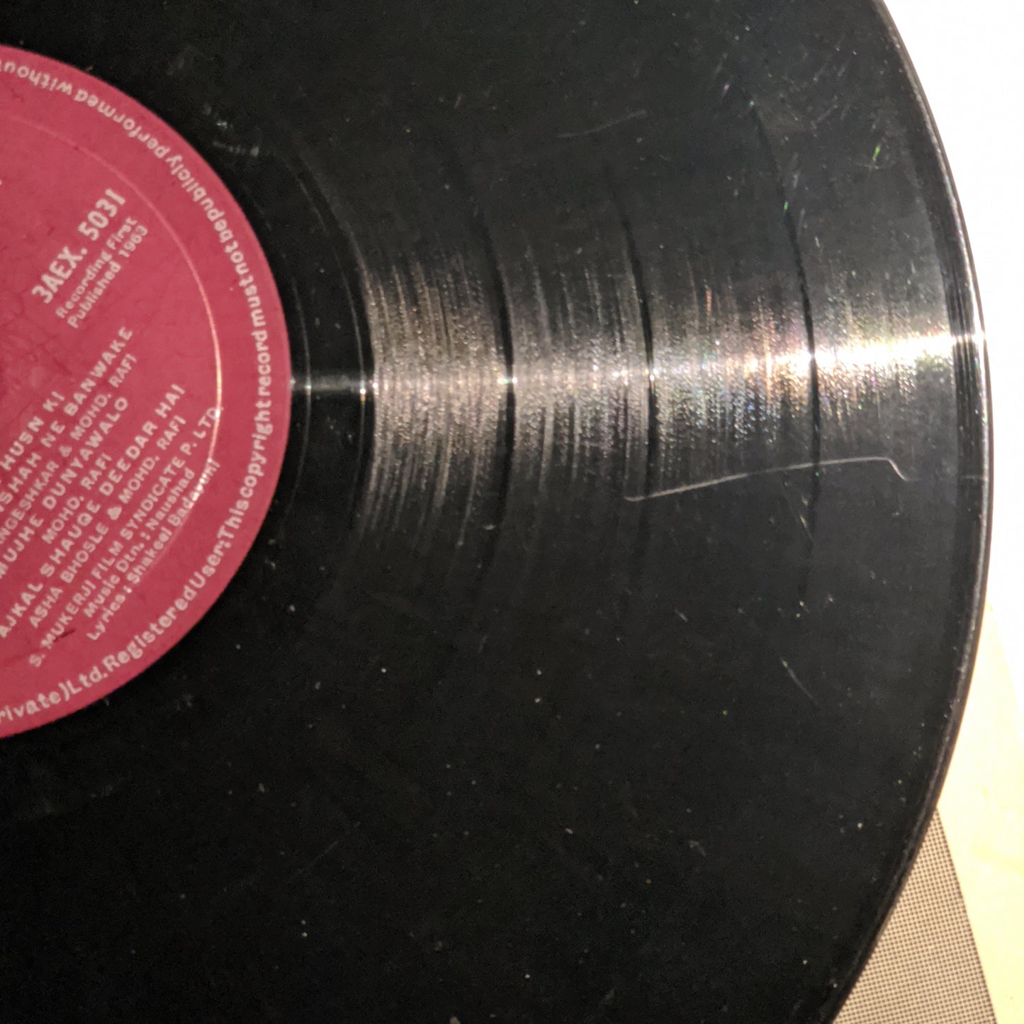 Leader - Music by Naushad - 1st angel Edition in VG+ condition