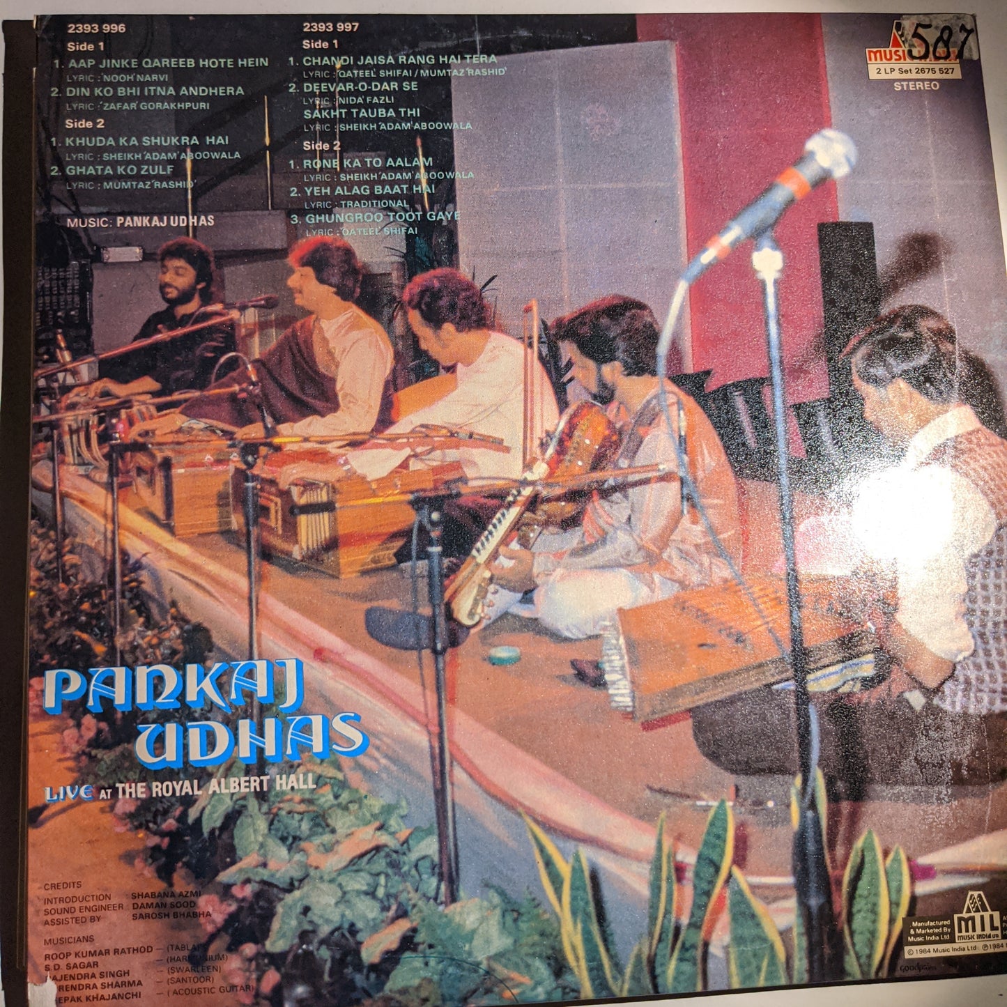Pankja Udhas - Live at Royal Albert Hall 2 LP set in near mint condition