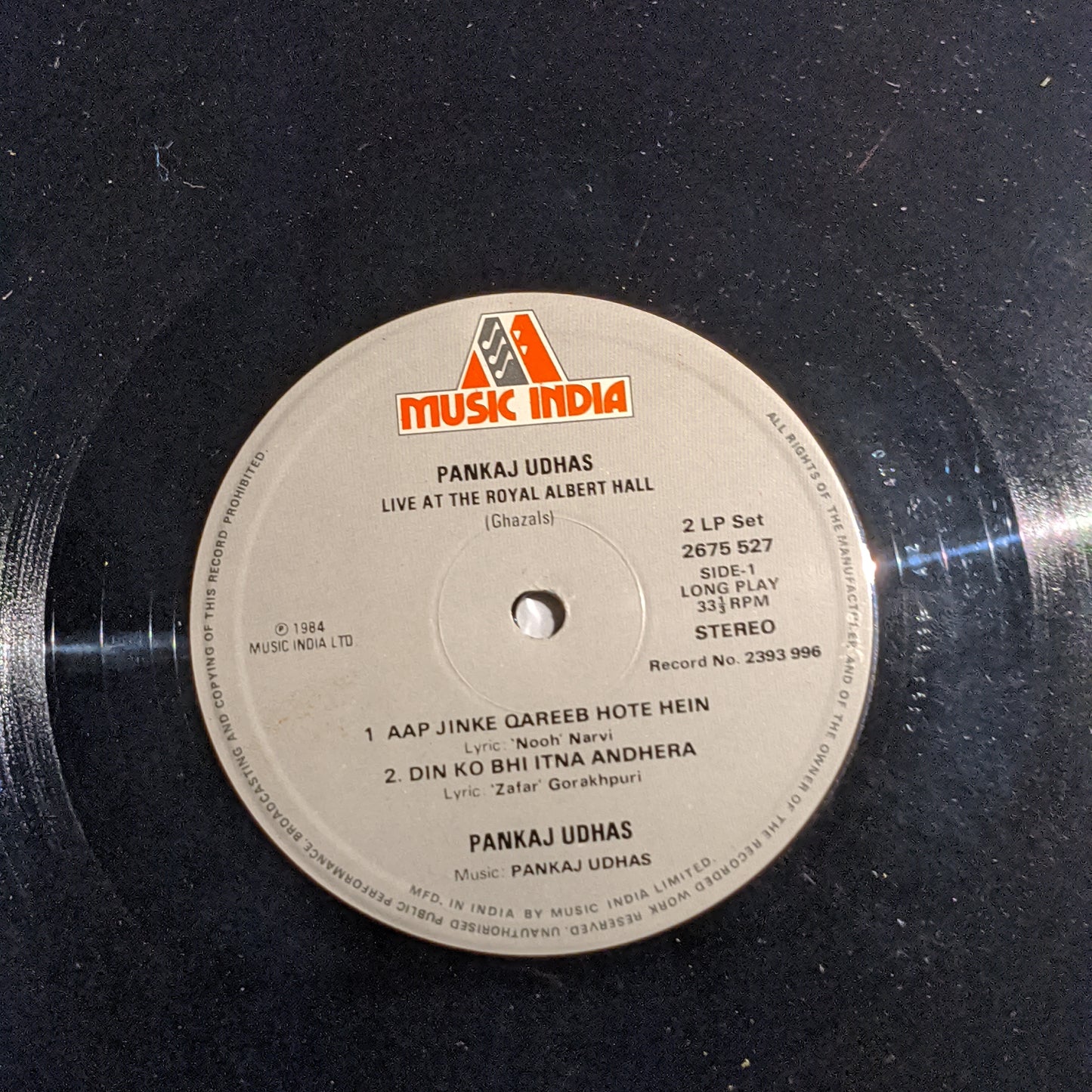 Pankja Udhas - Live at Royal Albert Hall 2 LP set in near mint condition