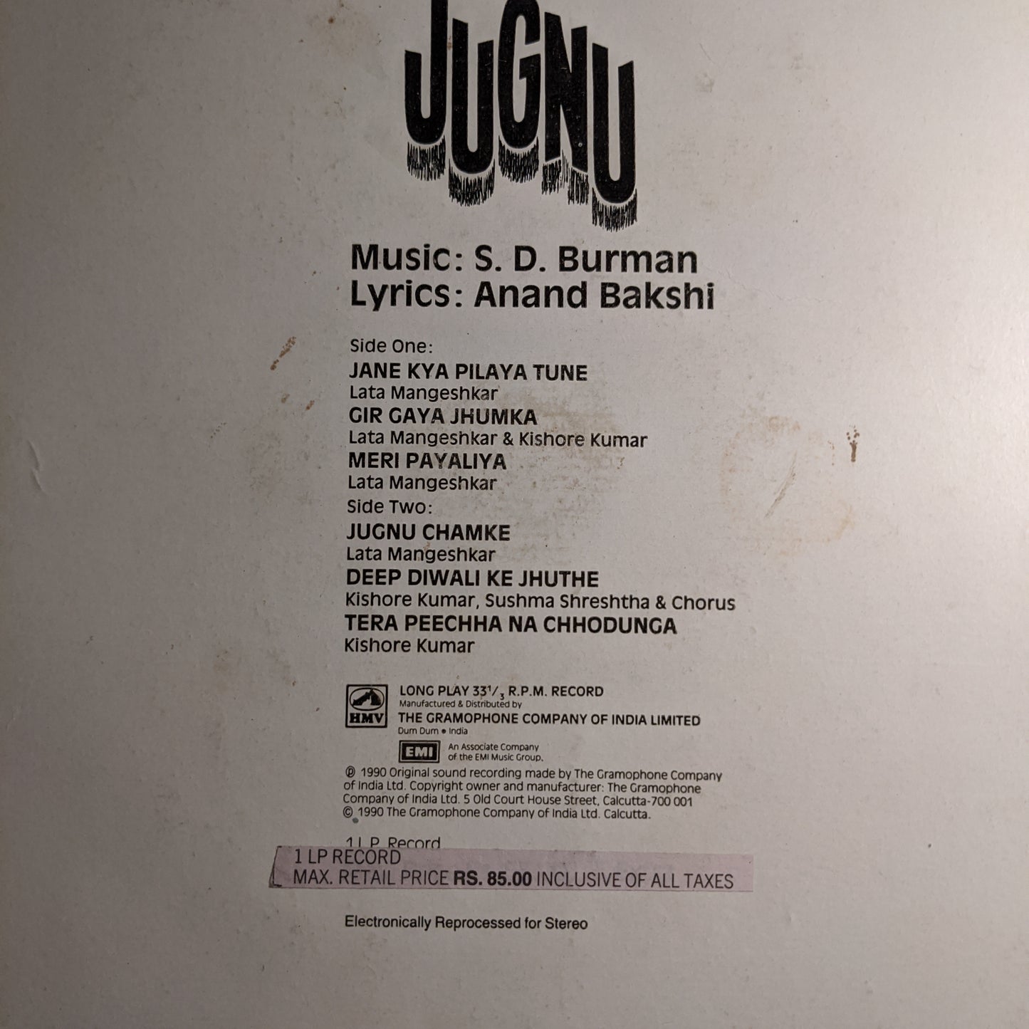 Jugnu - S D burman superhit - in near mint