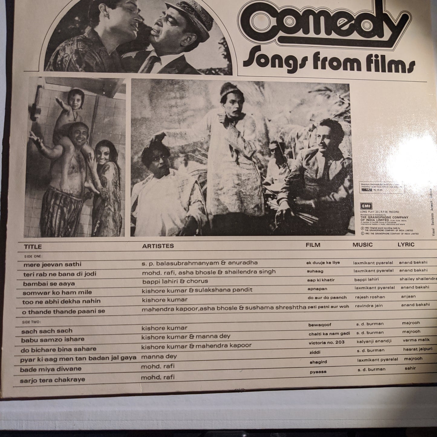 Comedy Songs From Films in excellent ECLP5774 - Various Artists