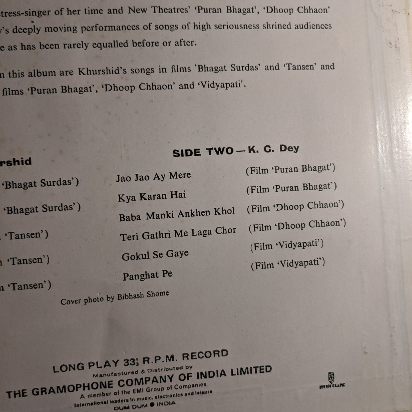 Khurshid - And - K. C. Dey - ? Songs That Never Die (The Greatest Hits Of Khurshid And K.C. Dey.)