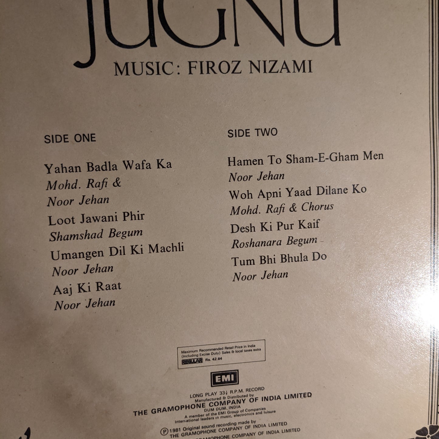 Firoz Nizami* Jugnu classic in near mint condition