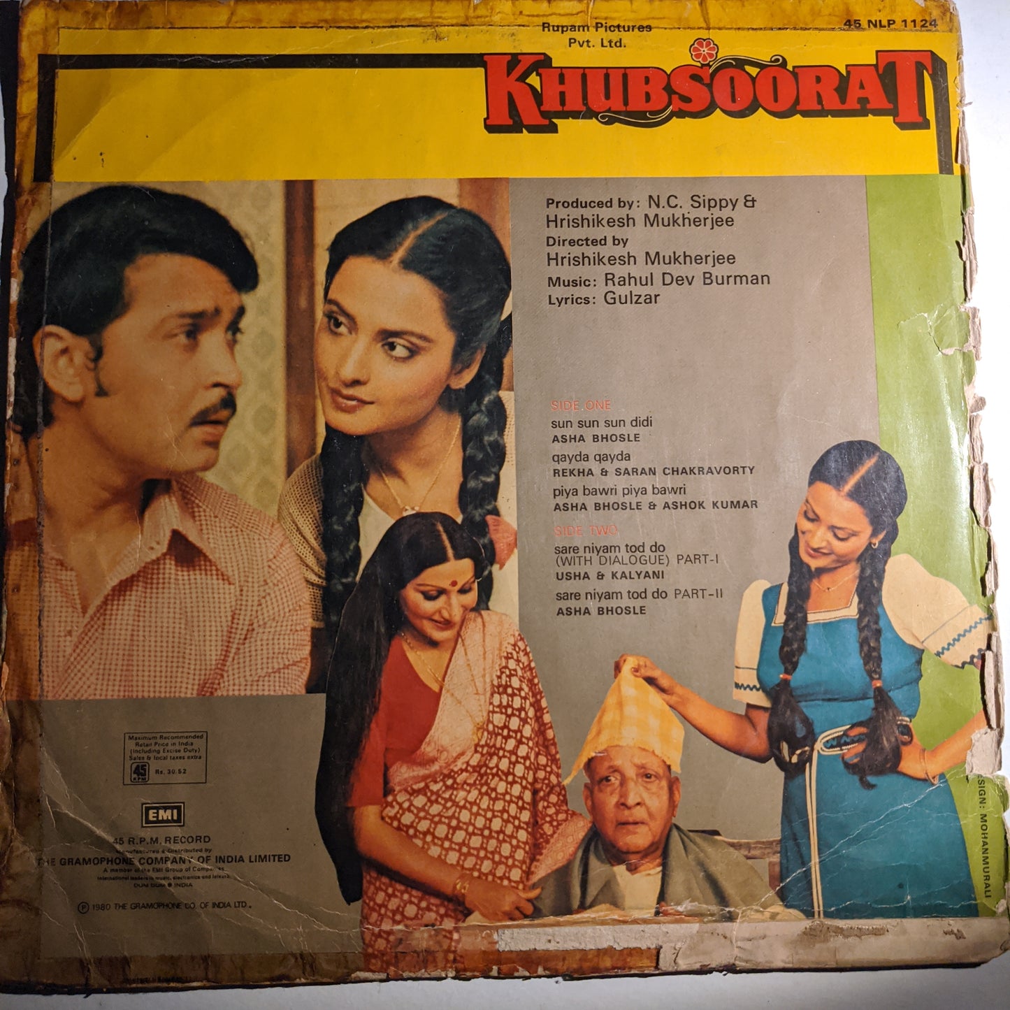 Rahul Dev Burman*, Gulzar - Khubsoorat in VG+