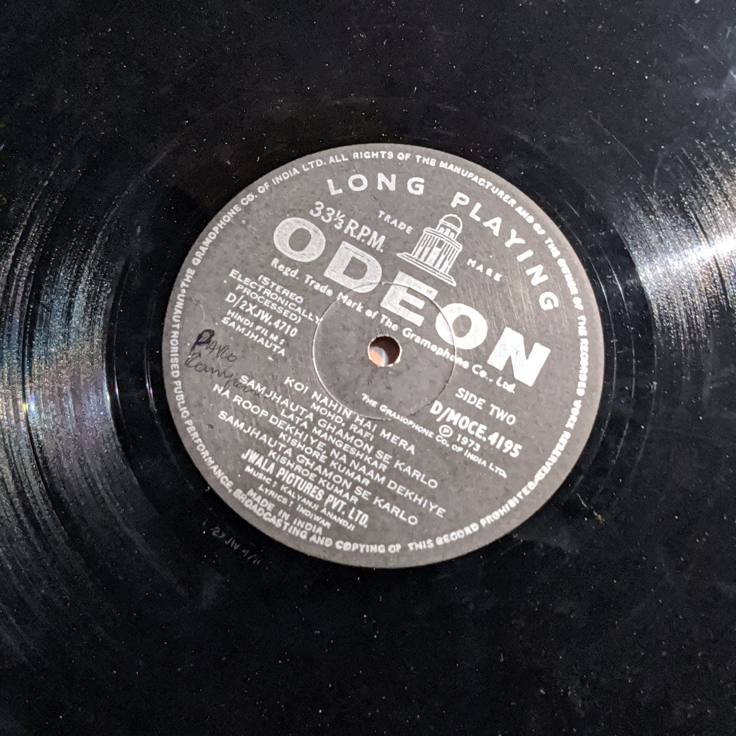 Samjhauta - Odeon - stereo music by Kalyanji Anandji in excellent condition