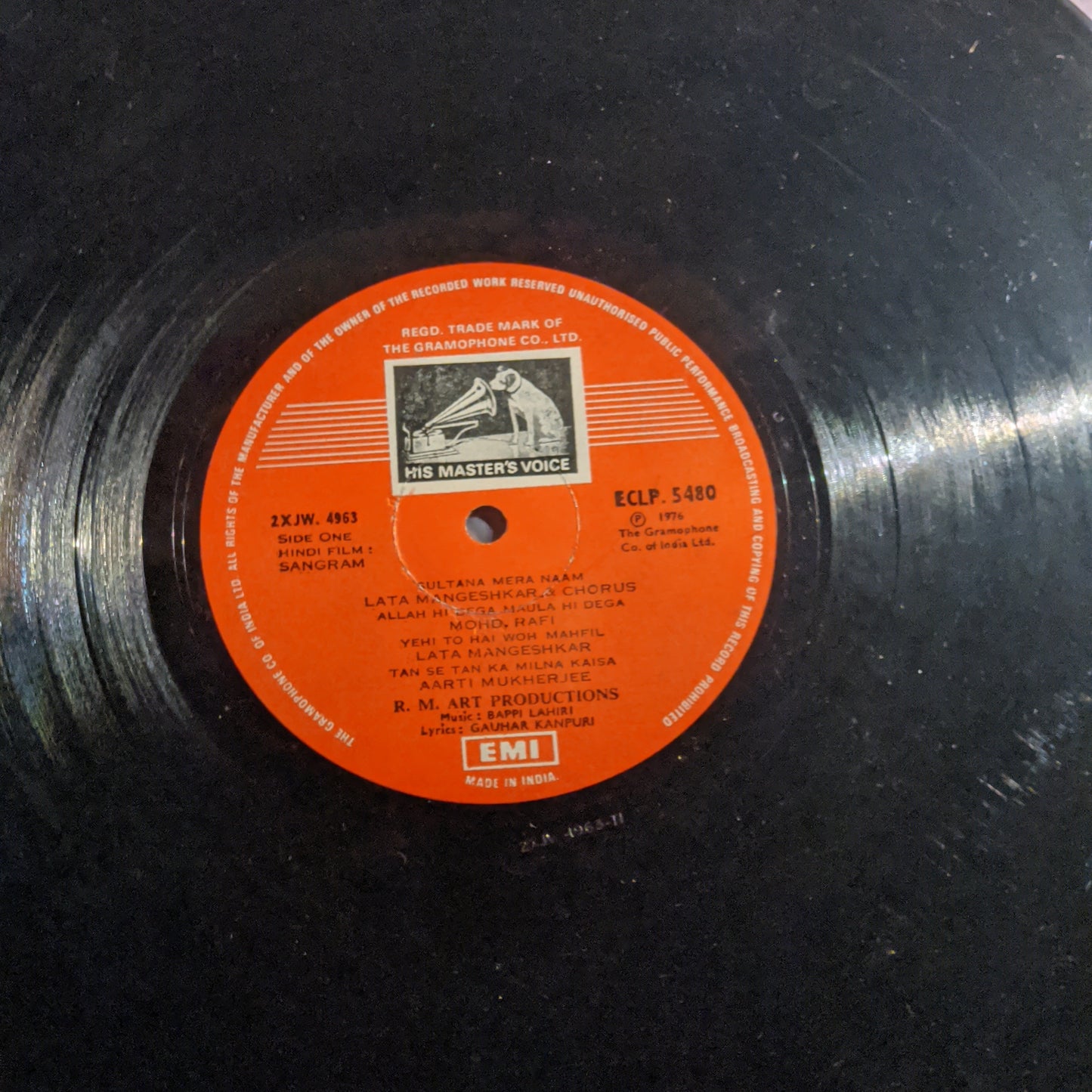 Sangram - bappi Lahiri record in VG+ condition