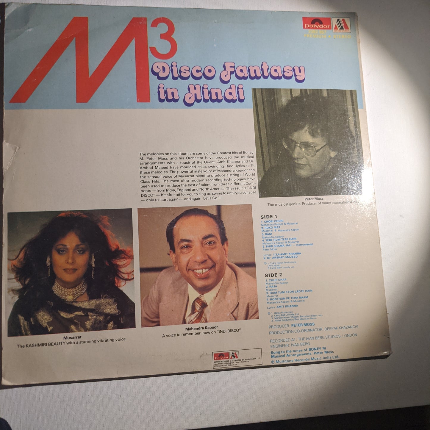 Musarrat* - & - Mahendra Kapoor M3 Disco Fantasy In Hindi Near Mint