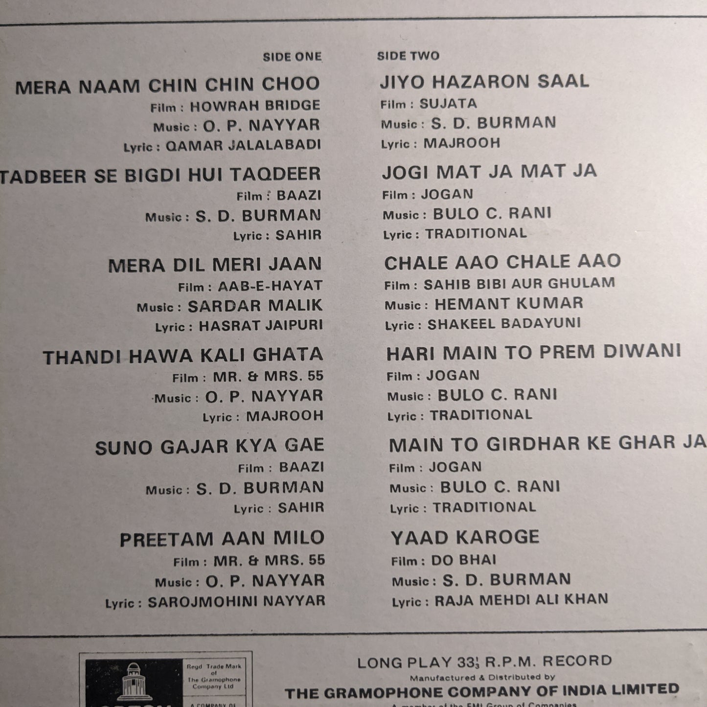 Geeta Dutt In Memoriam in excellent condition