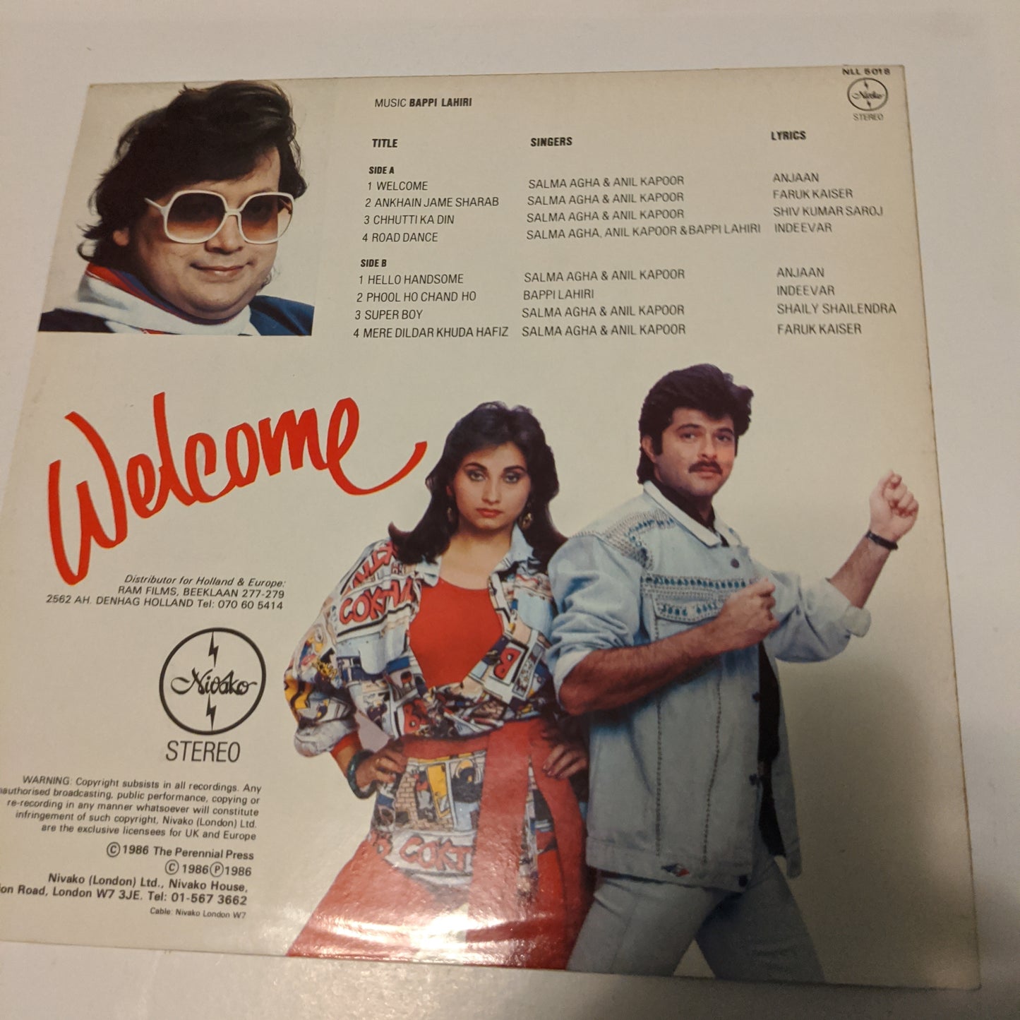 Bappi Lahiri Welcome - UK pressing in excellent condition