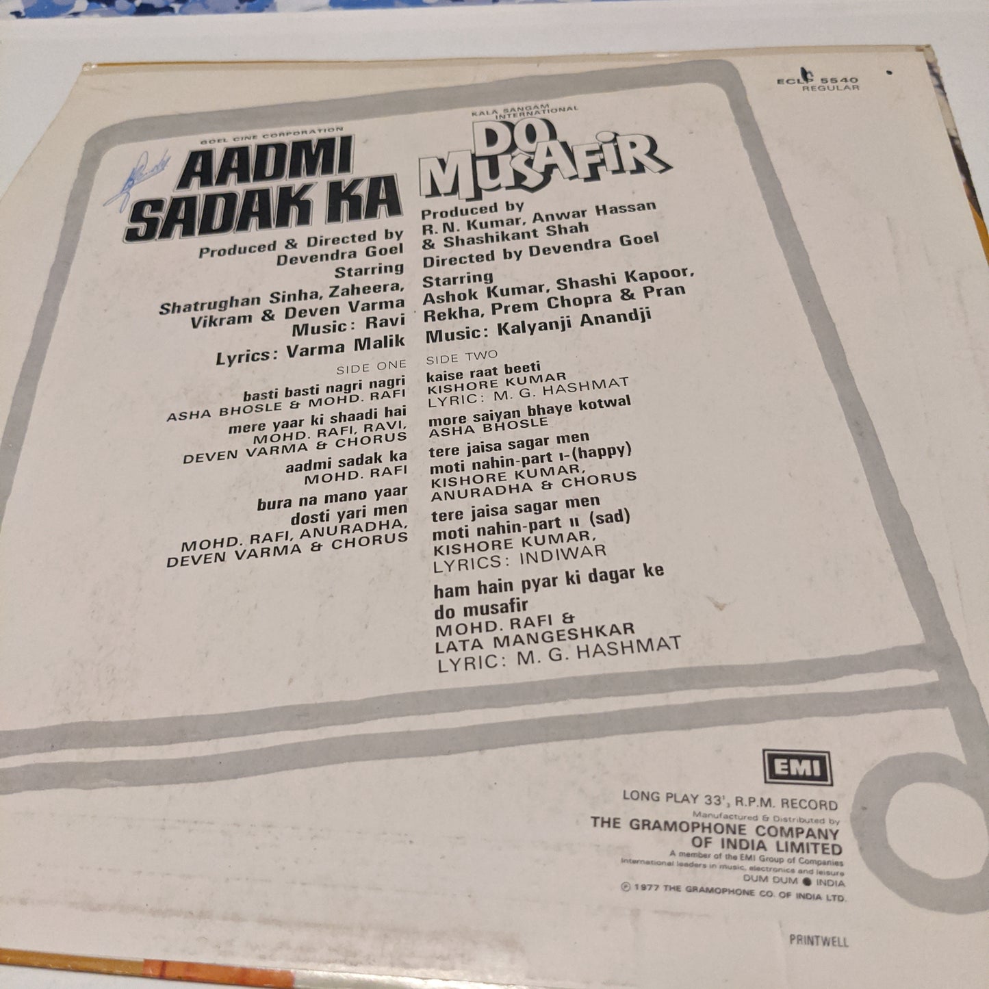 Ravi - Kalyanji Anandji* Aadmi Sadak Ka / Do Musafir in excellent