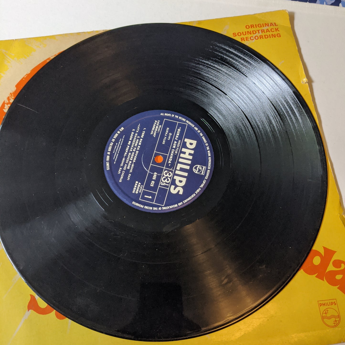 Suraj Aur Chanda - Music by Laxmikant Pyarelal - Philips 1st pressing Holland pressing RARE in excellent
