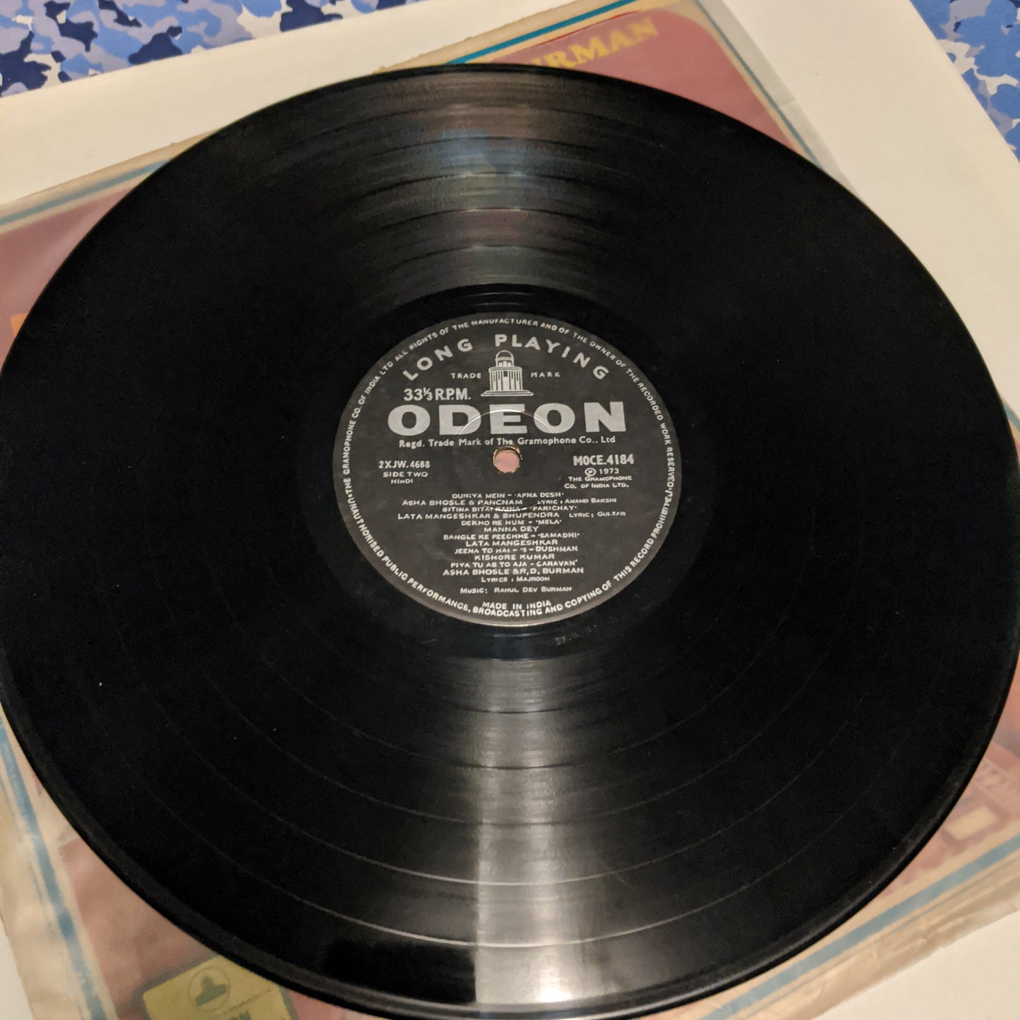 R. D. Burman - Hits Hits Hits - 180 GM odeon - in VG+