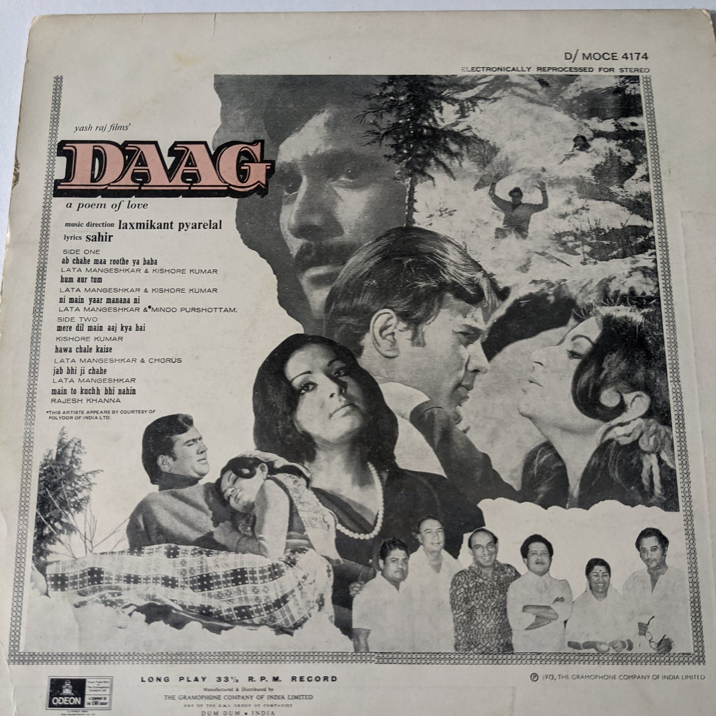 Daag - Laxmikant Pyarelal - 1st Ring odeon in excellent