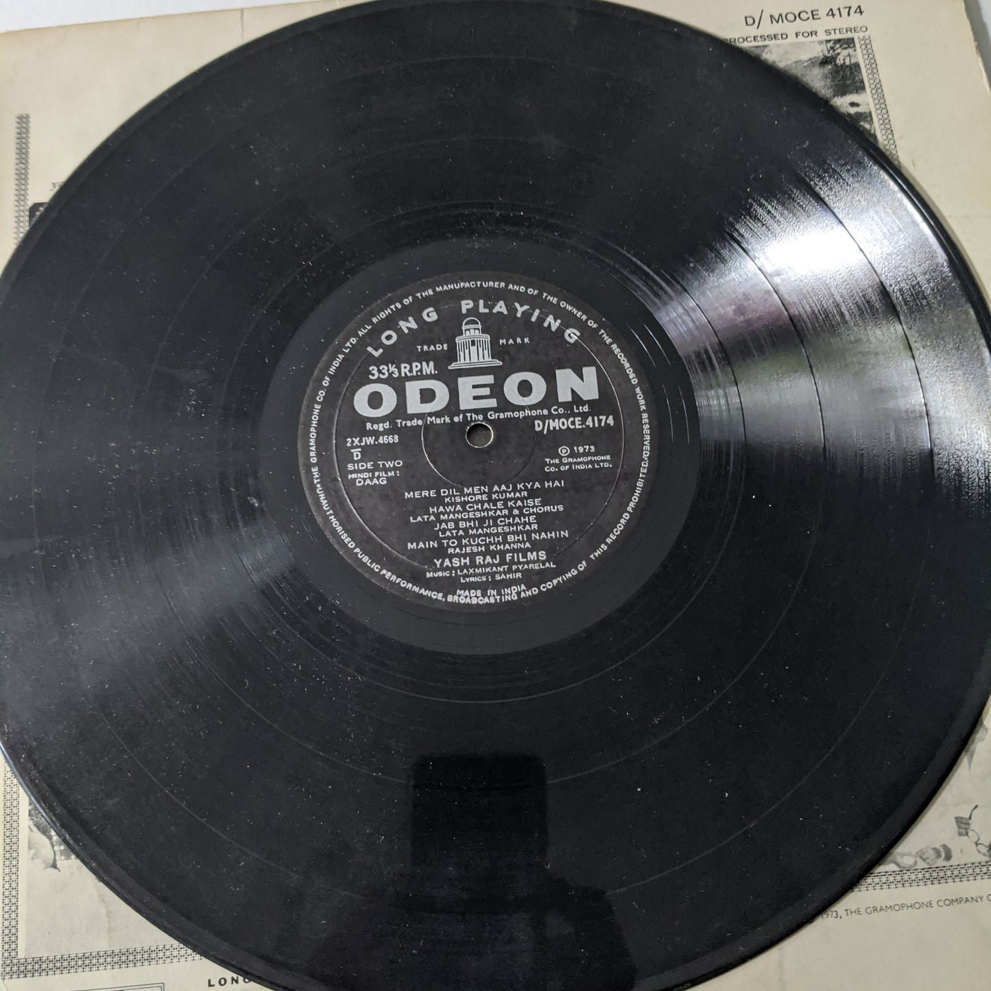 Daag - Laxmikant Pyarelal - 1st Ring odeon in excellent