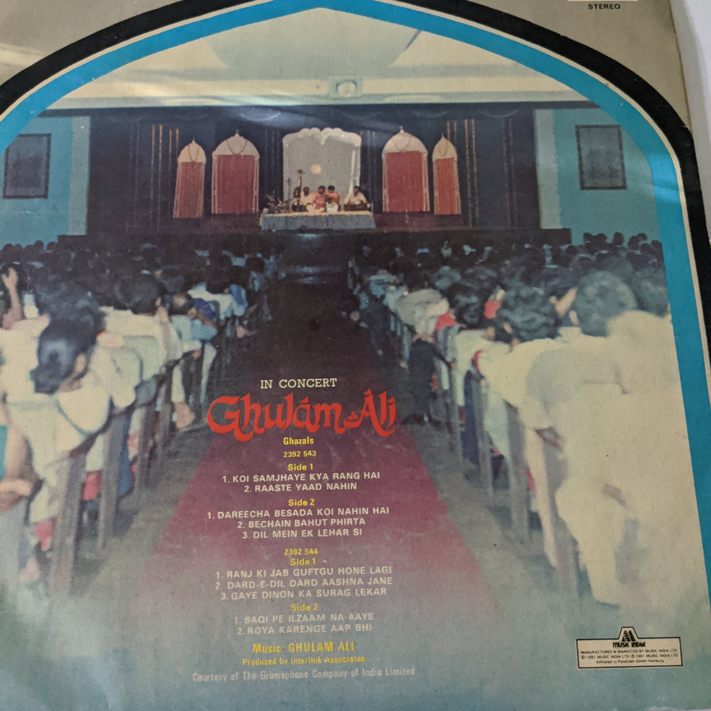 Ghulam ali in concert - 2 LP in VG+ condition
