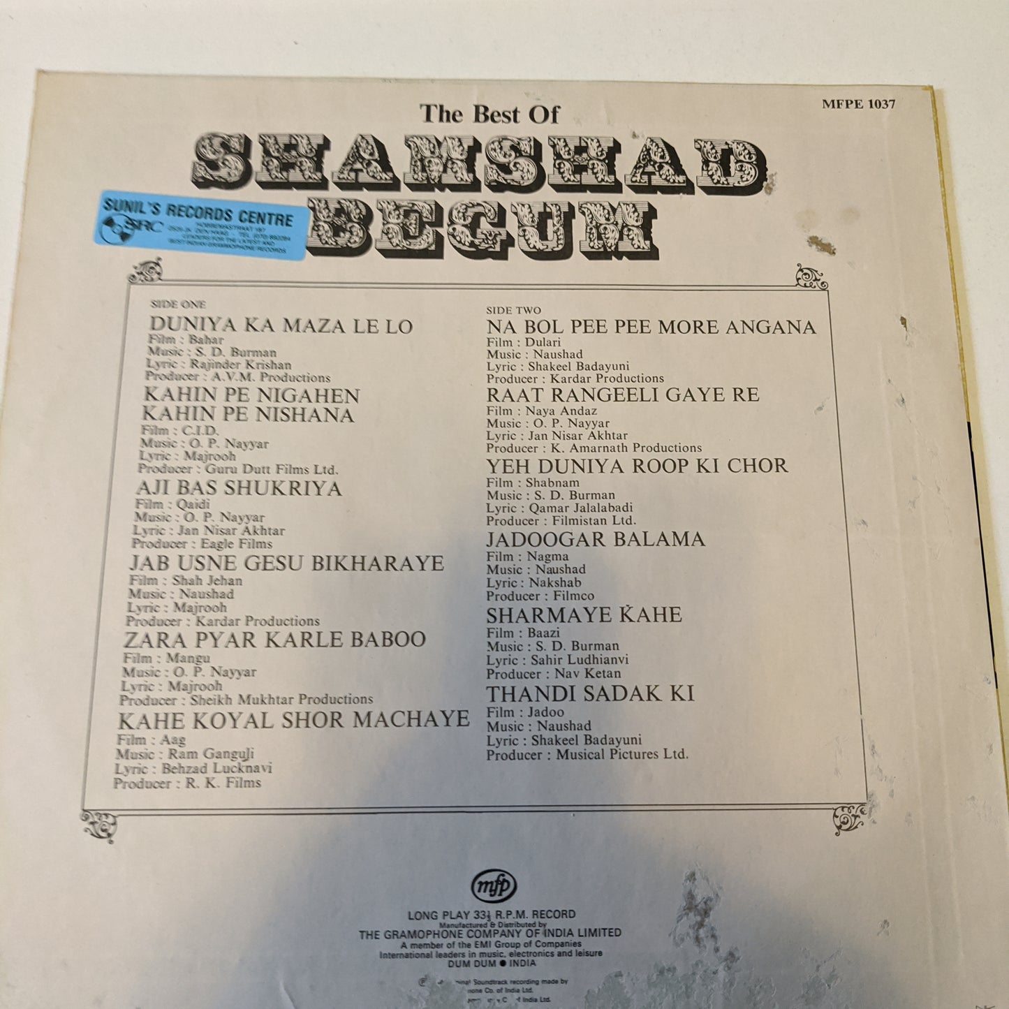 Shamshad begum in near Mint condition