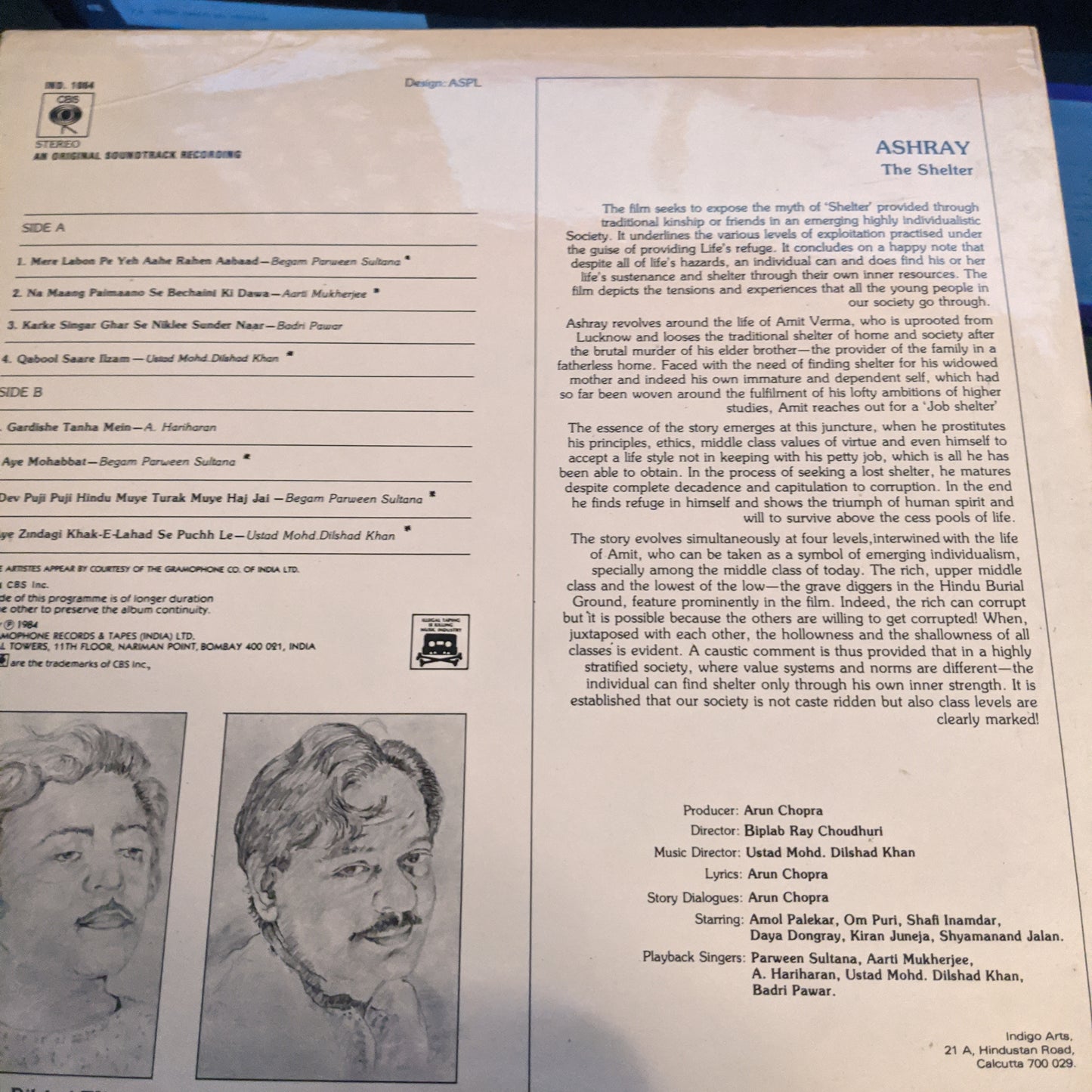 Ashray - Ustad Md. Dilshad Khan*, - Arun Chopra - in Near Mint
