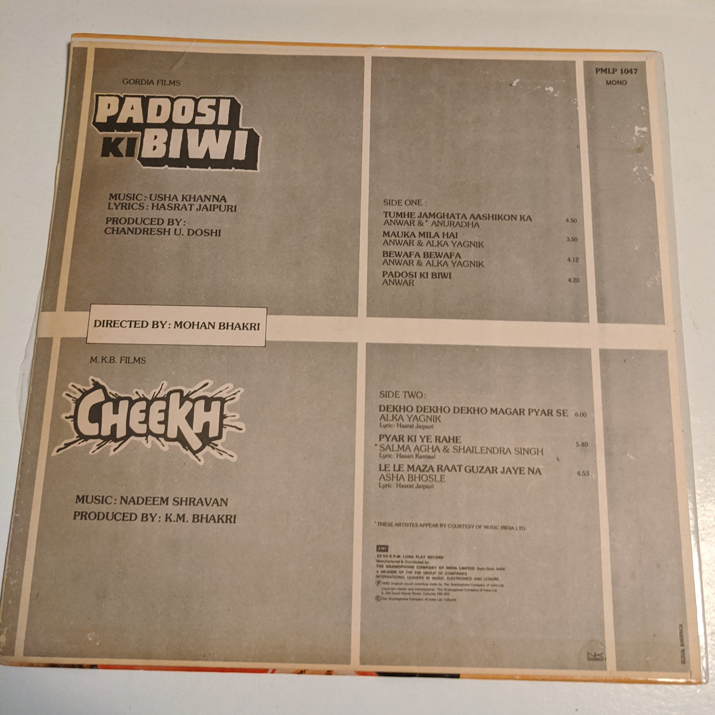 Padosi Ki Biwi / Cheekh - Usha Khanna - Nadeem Shravan in near mint