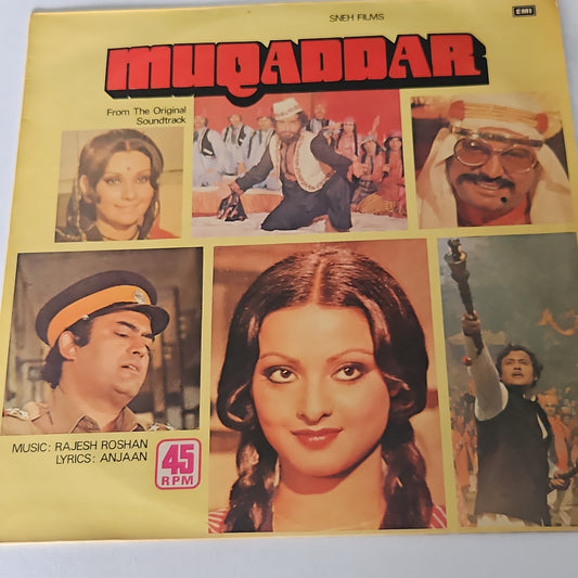 Muqaddar - Rajesh Roshan - 45 rpm LP in excellent