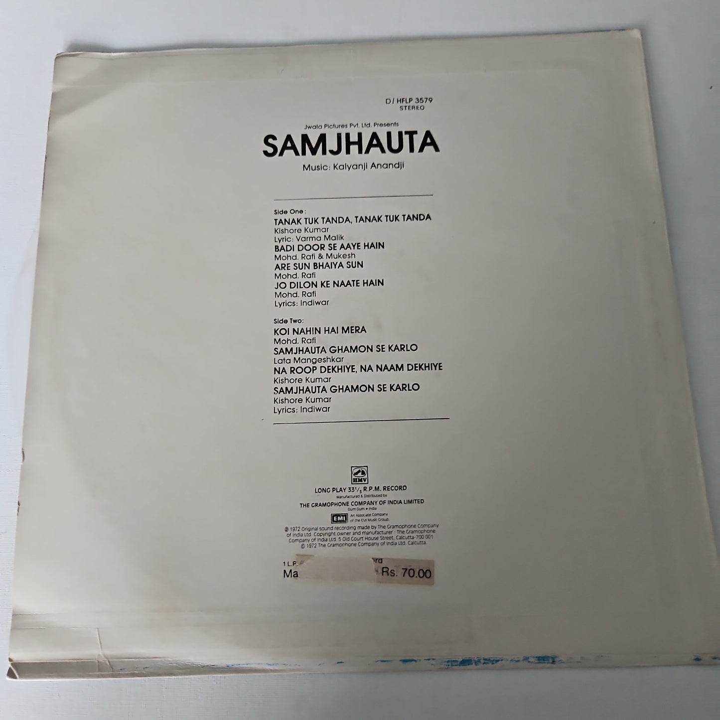Samjhauta - Kalyanji Anandji superhit in near mint