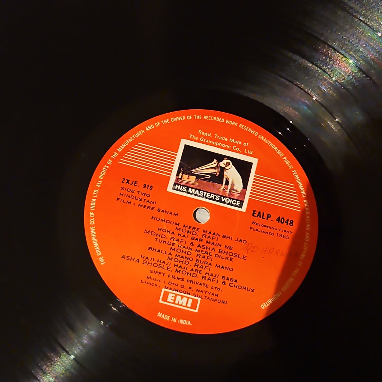 Mere Sanam - Music by O P Nayyar 1st Edition 180 gm in VG+ condition Superhit songs