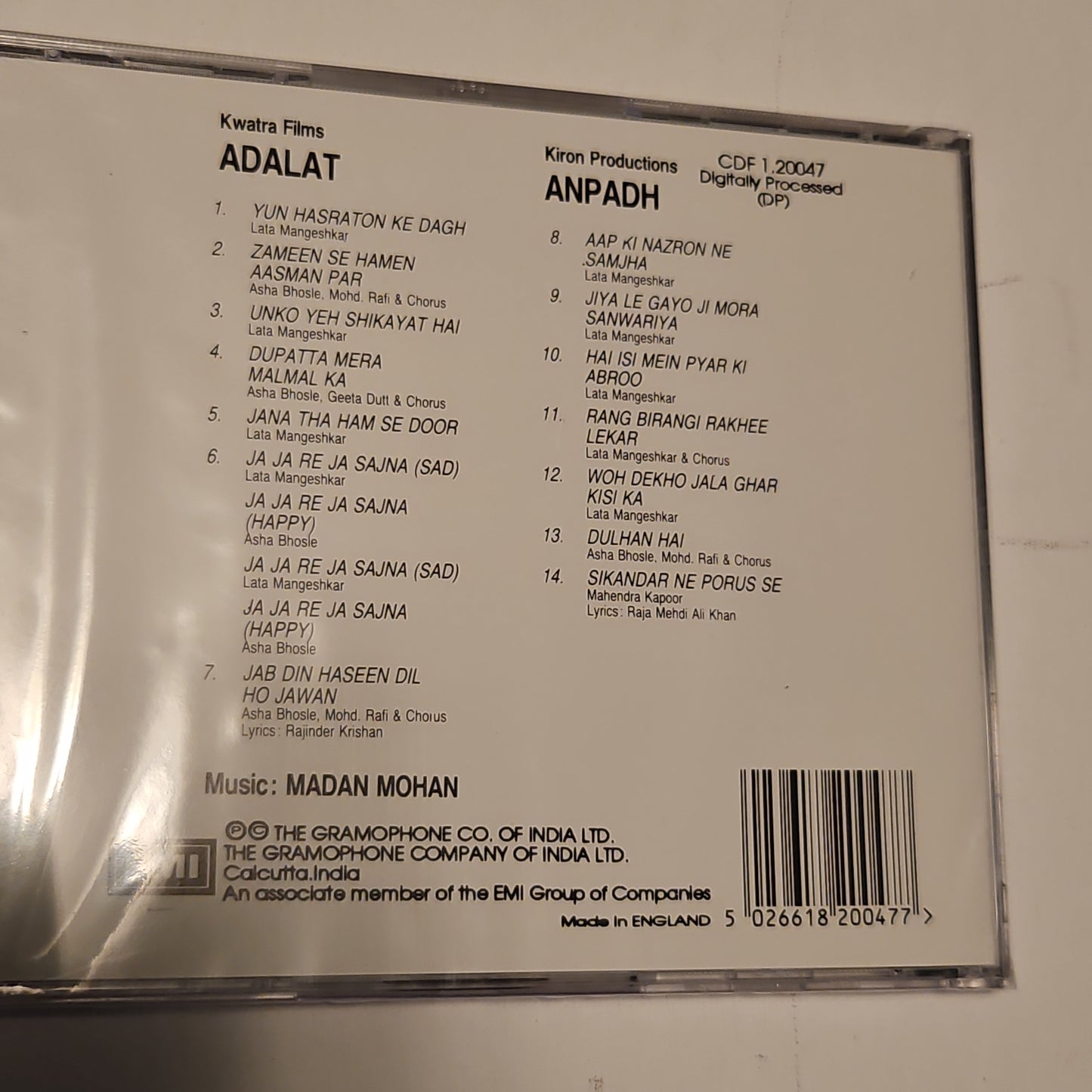 Adalat + Anpadh - Audio CD Made in England - sealed