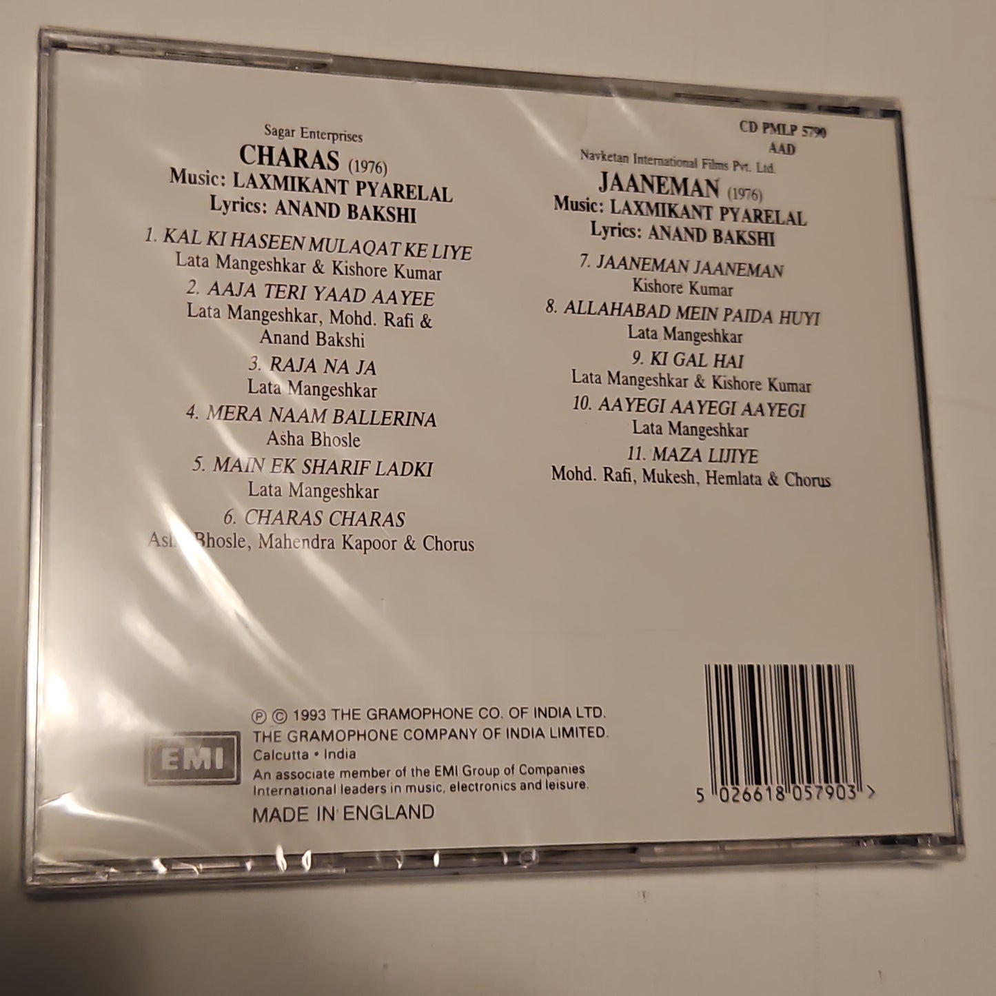 Charas + Jaaneman - Audio CD Made in england - sealed