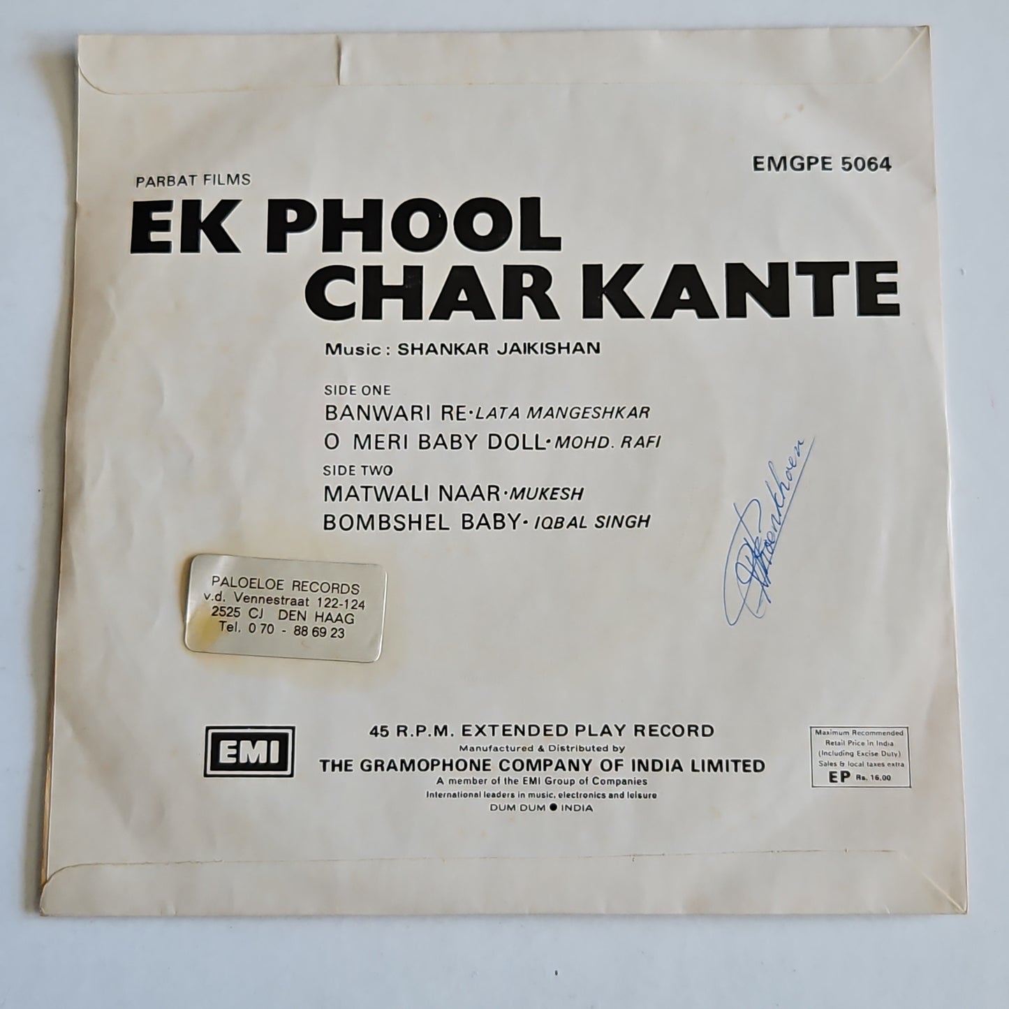 Ek Phool Char kante - Shankar jaikishan in Excellent condition