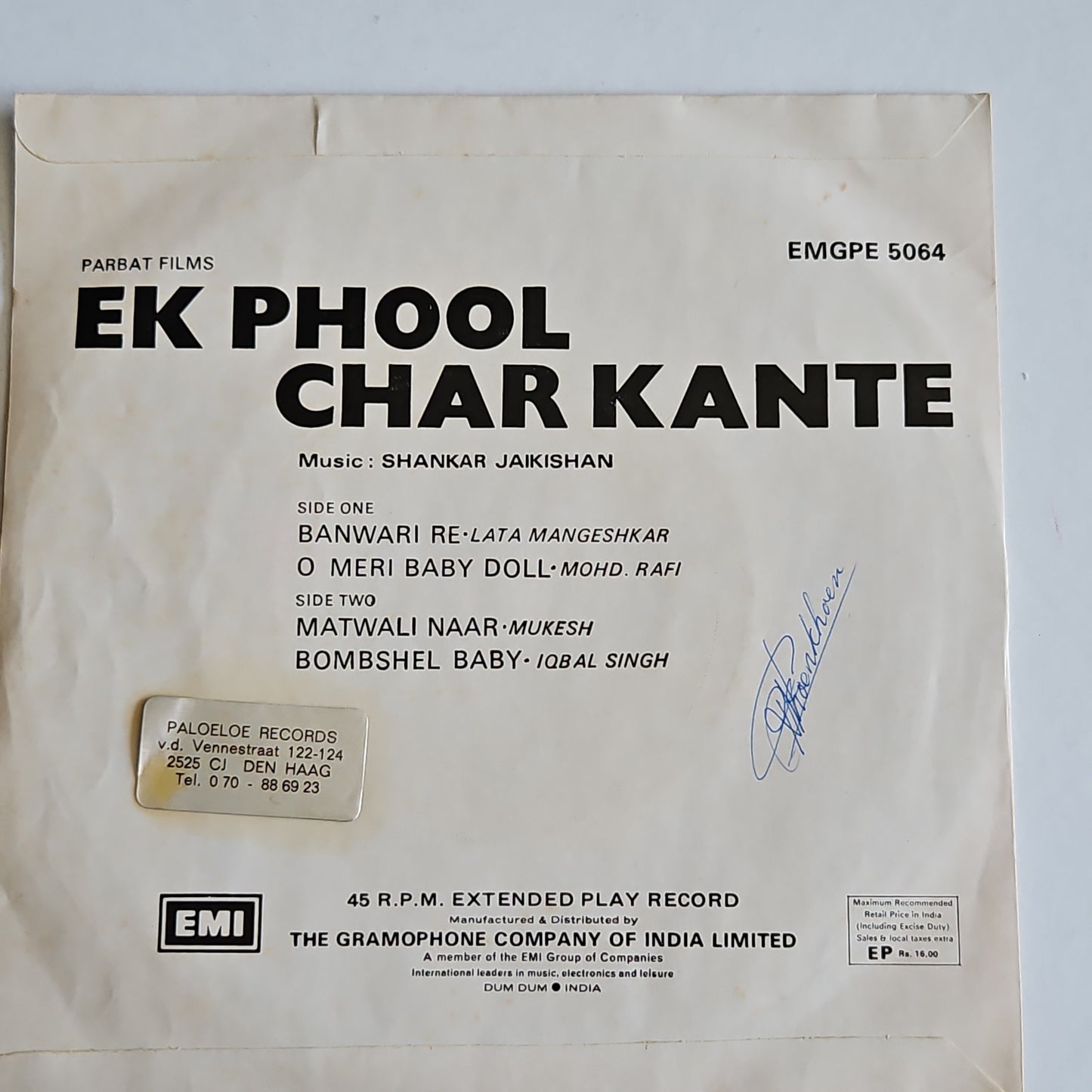 Ek Phool Char kante - Shankar jaikishan in Excellent condition