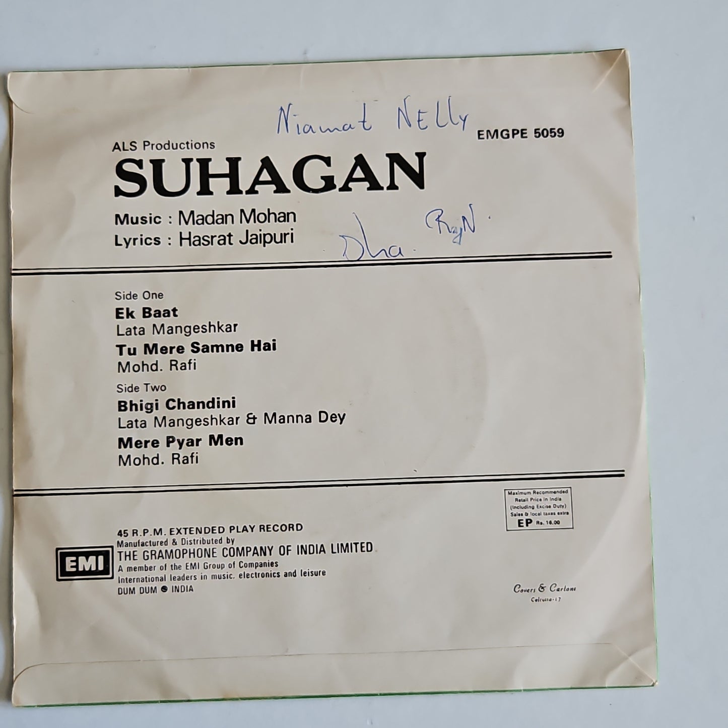 suhagan - madan Mohan Ep in VG+