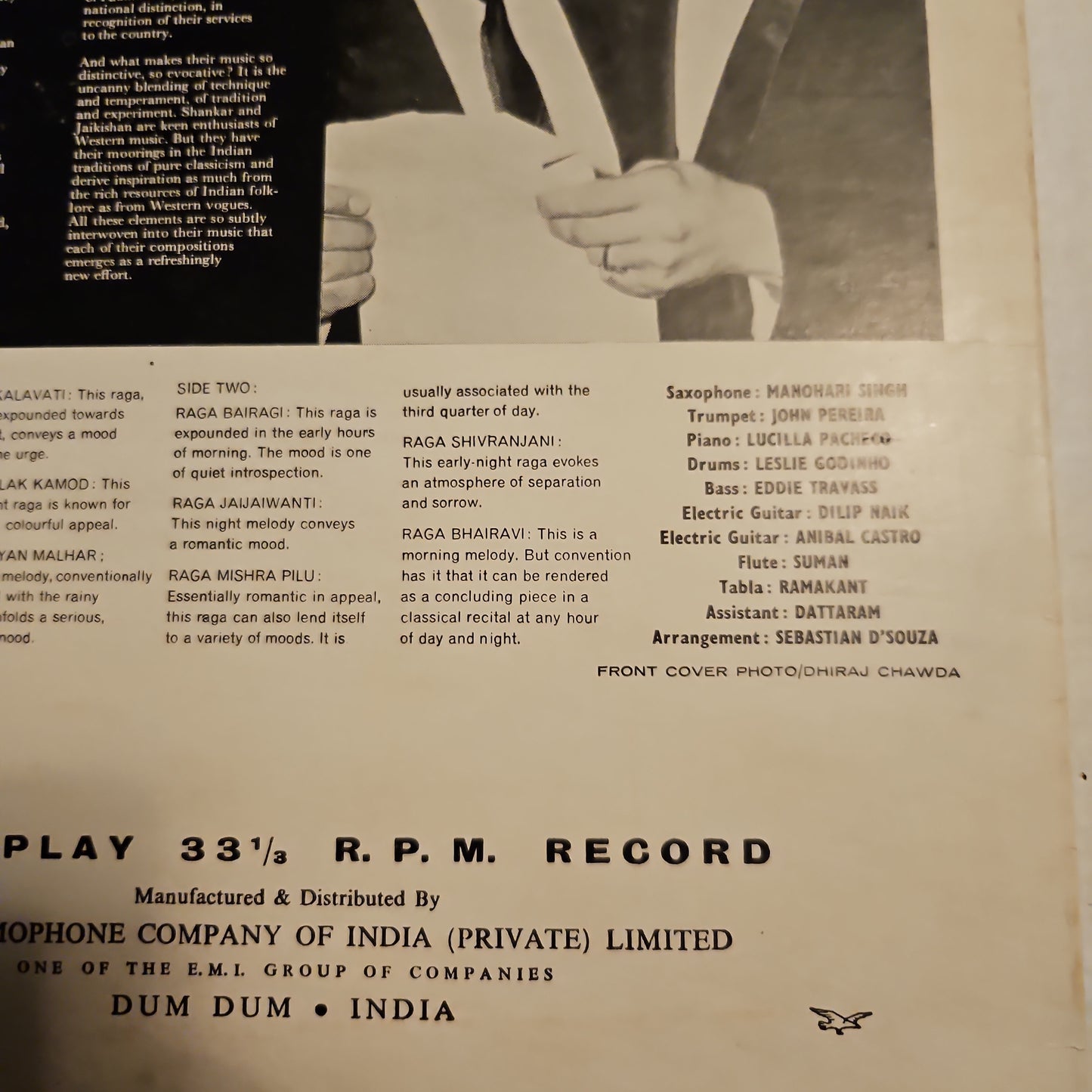 Shankar Jaikishan - RAGA Jazz style - 1st edition in Excellent