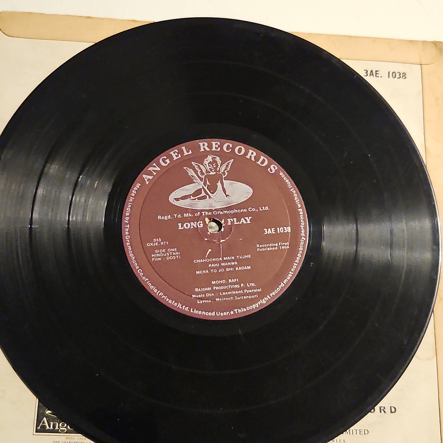 Dosti - Classic Superhit Laxmikant pyarelal - 10 inch Angel in good