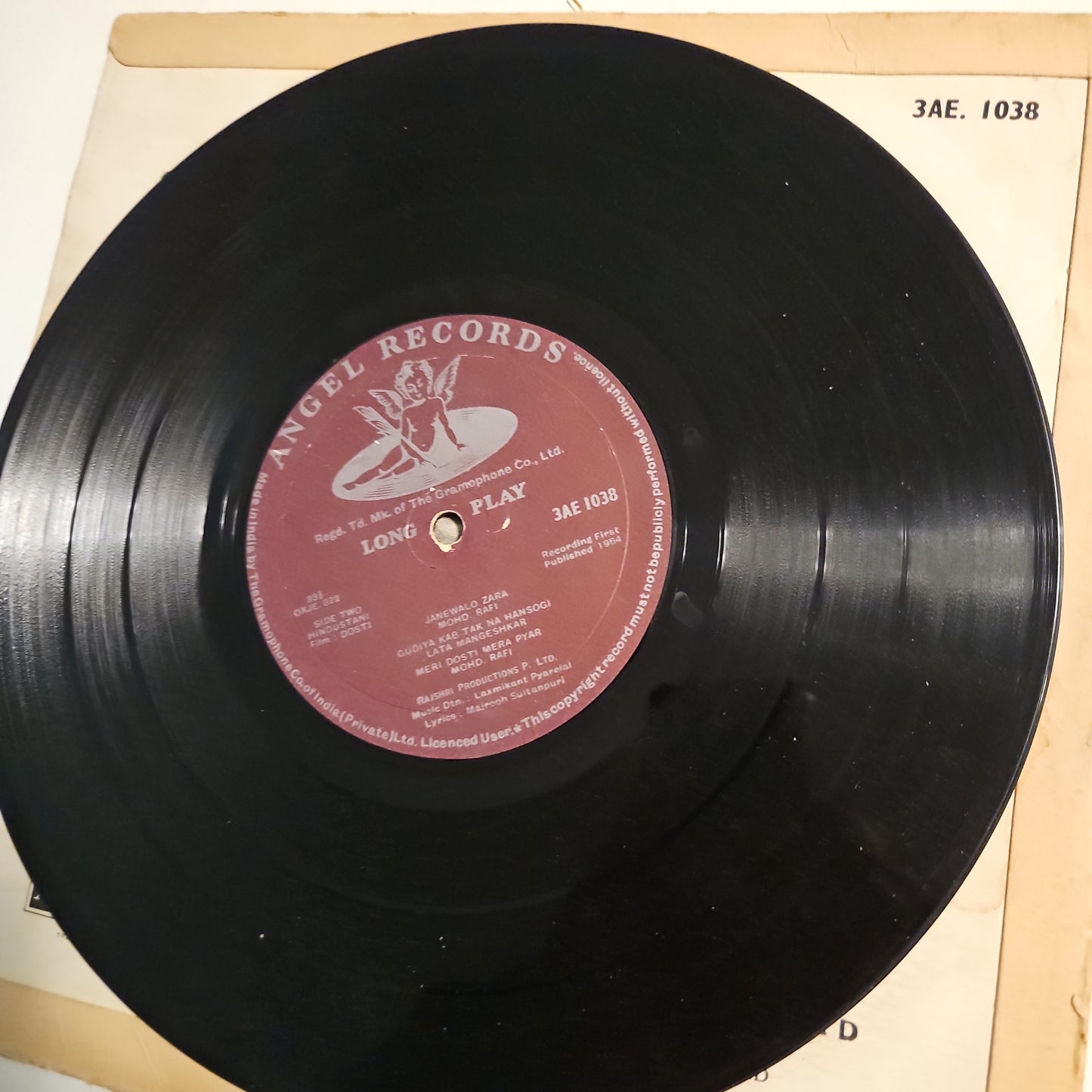 Dosti - Classic Superhit Laxmikant pyarelal - 10 inch Angel in good