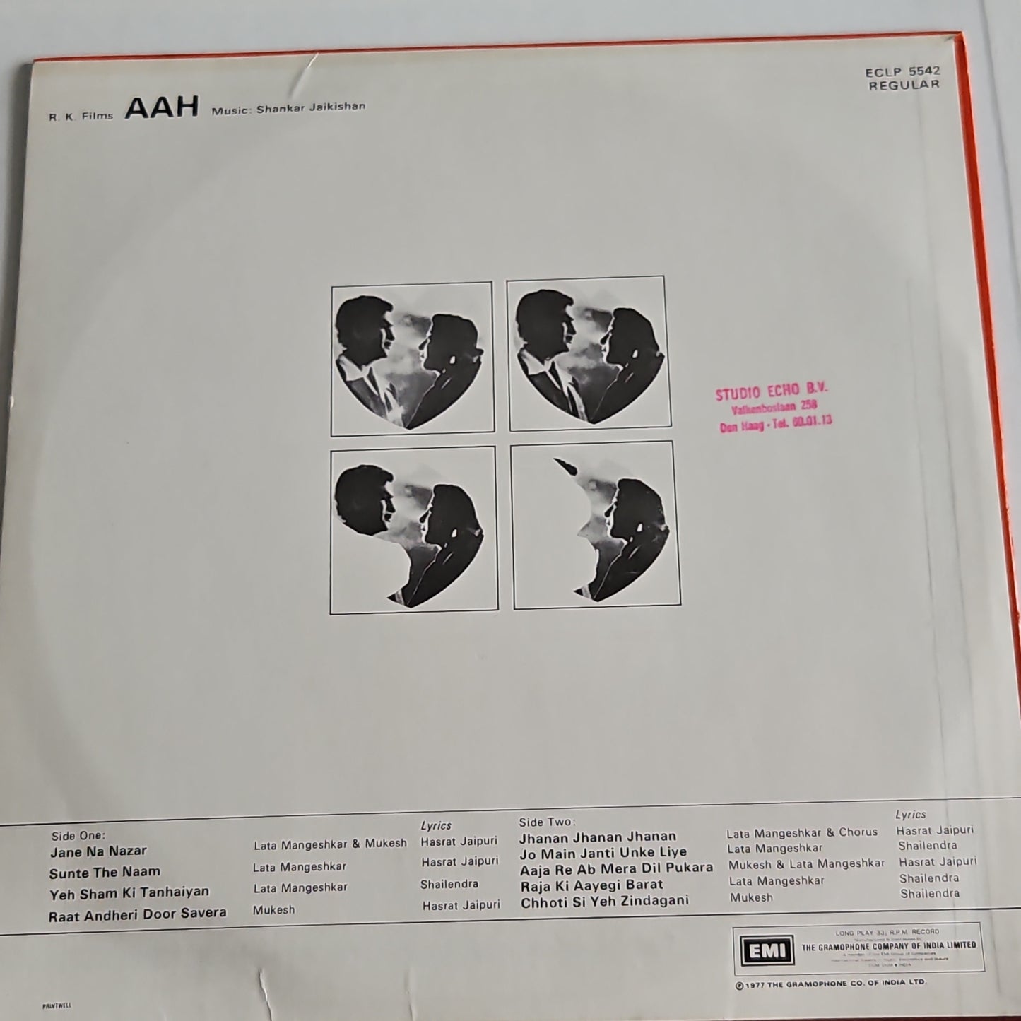 Aah - Shankar Jaikishan OST superhit in pristine condition