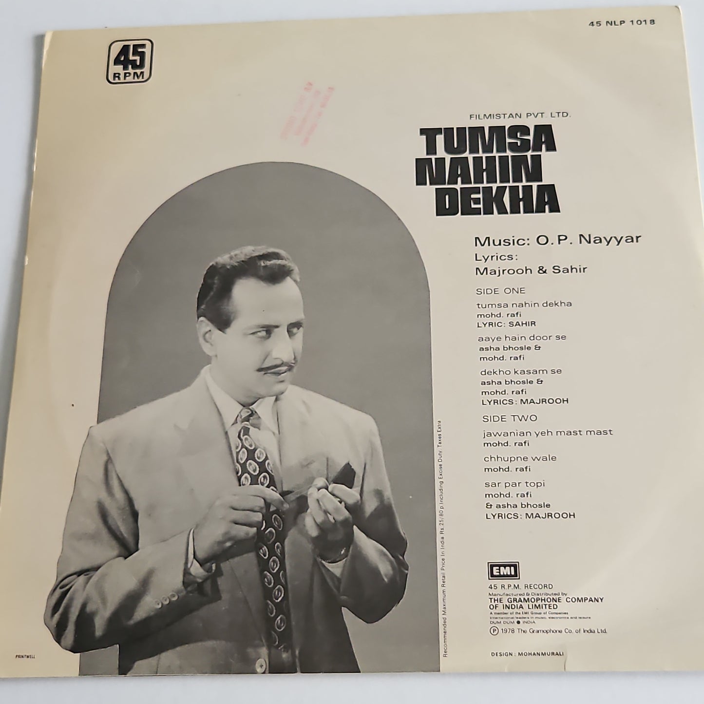 Tumsa Nahin dekha - O P Nayyar superhit soundtrack 45 rpm LP in pristine