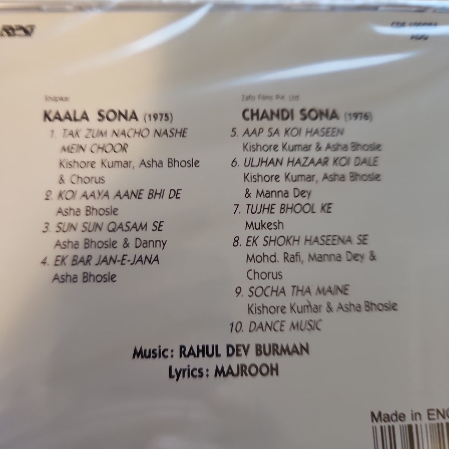 Rahul Dev Burman* Kaala Sona / Chandi Sona - made in UK audio cd - Mint - Sealed