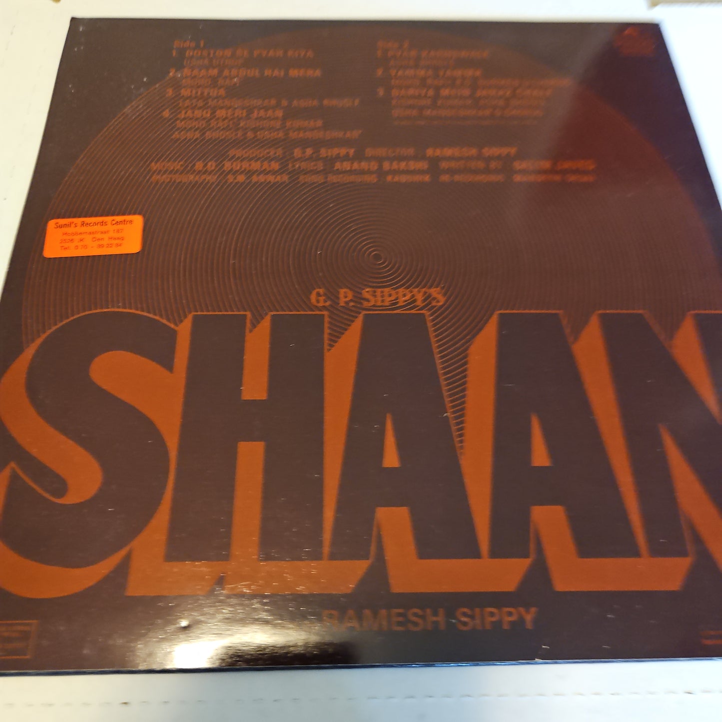 SHAAN - Bollywood Funk R D Burman ln near mint Superb condition The best Shaan Pressing