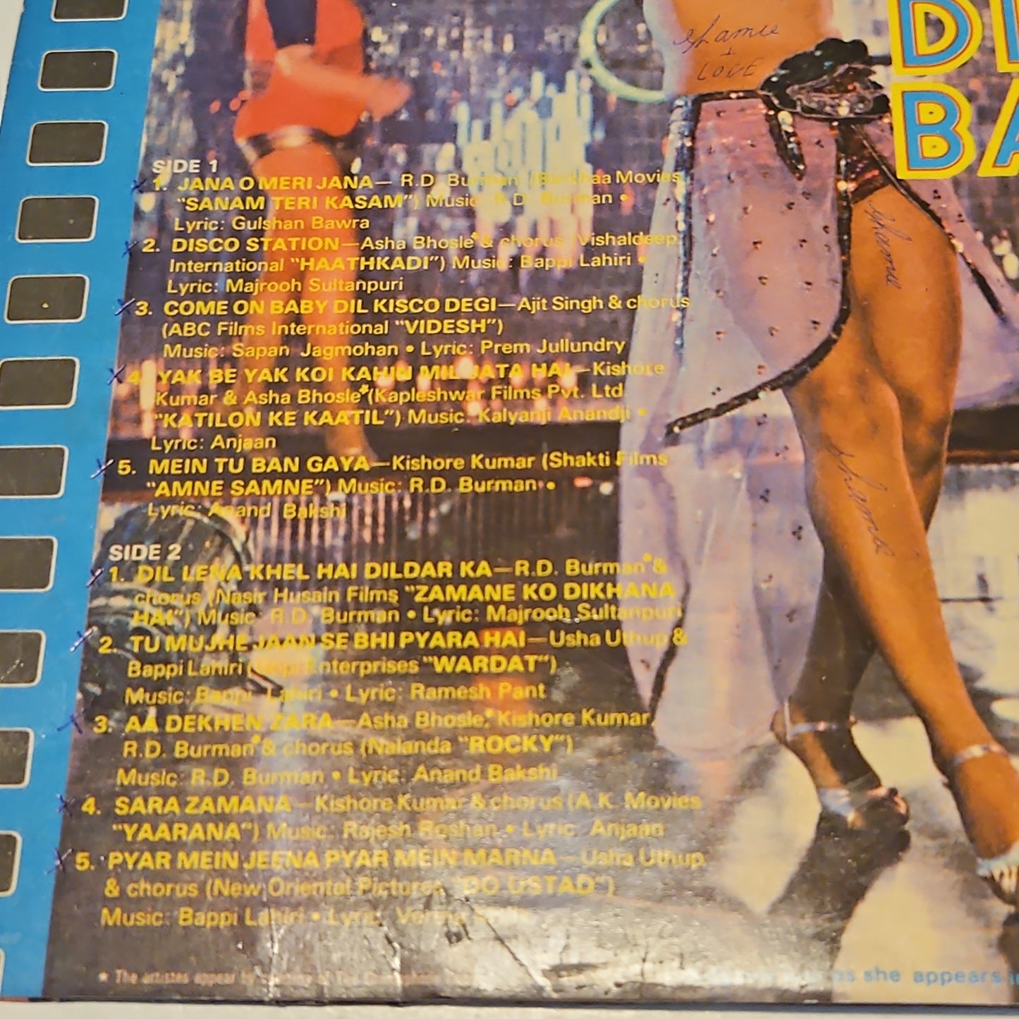 Bollyword Record DISCO Superhits "DISCO BAHAR" featuring R D BURMAN, BAPPI LAHIRI  VG+