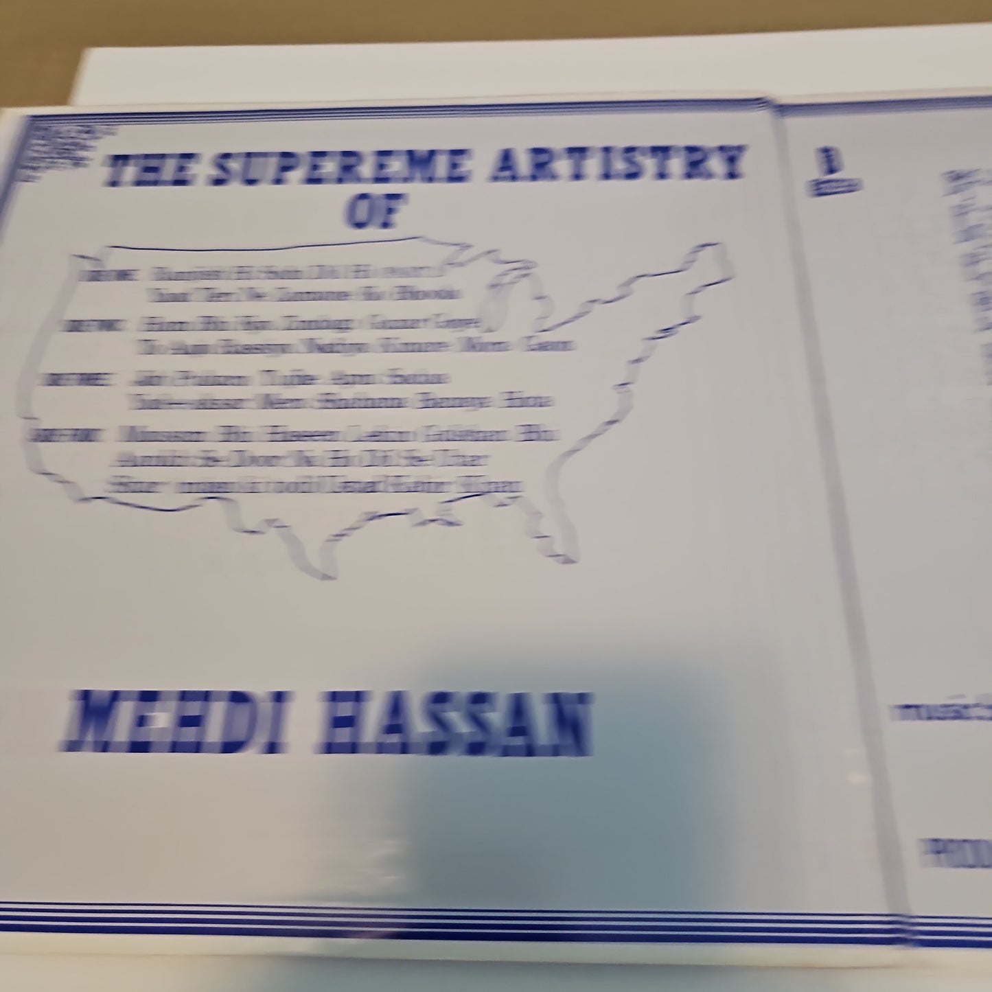 Mehdi Hassan The Supreme Artistry Of Mehdi Hassan 2 LP set in near mint