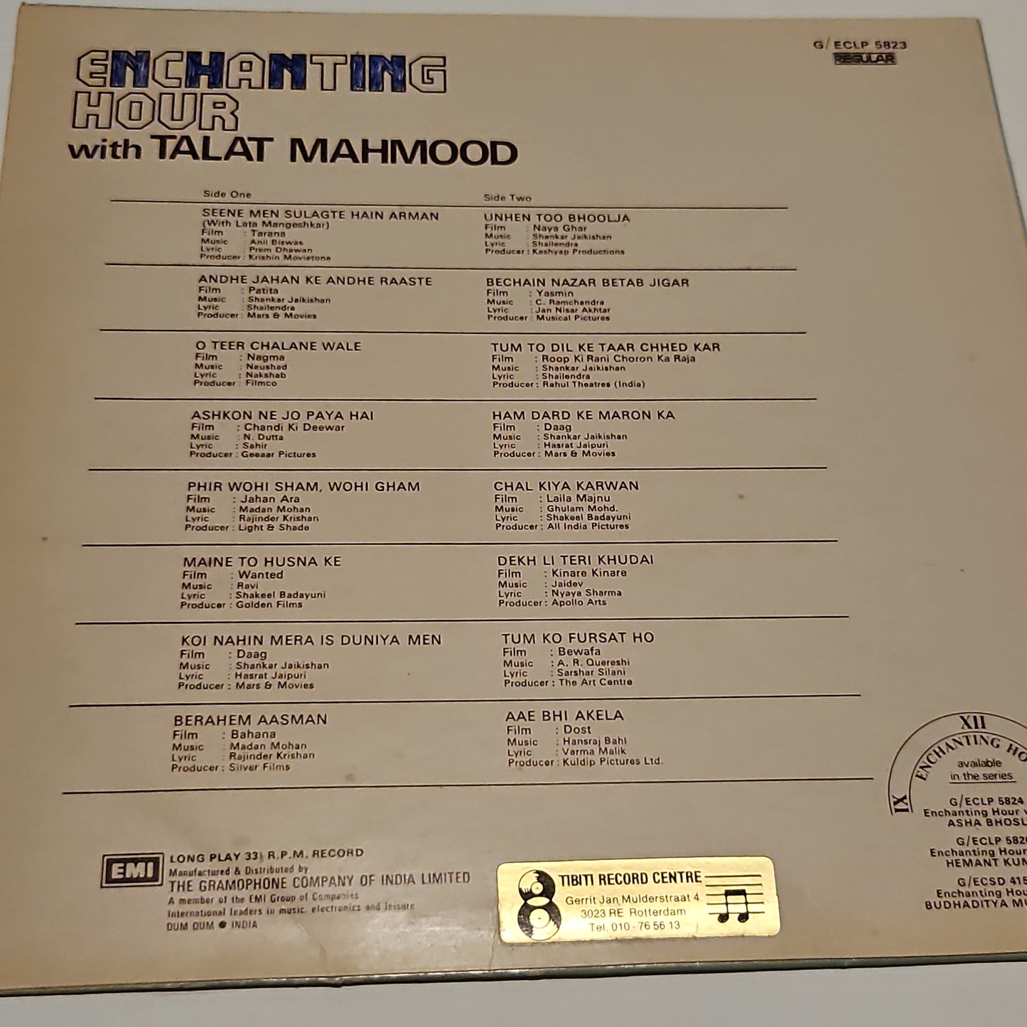 Talat mahmood - Enchanting Hour in excellent