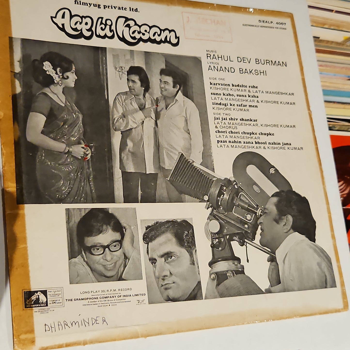 Aap Ki Kasam  - R. D. Burman Record in Excellent condition