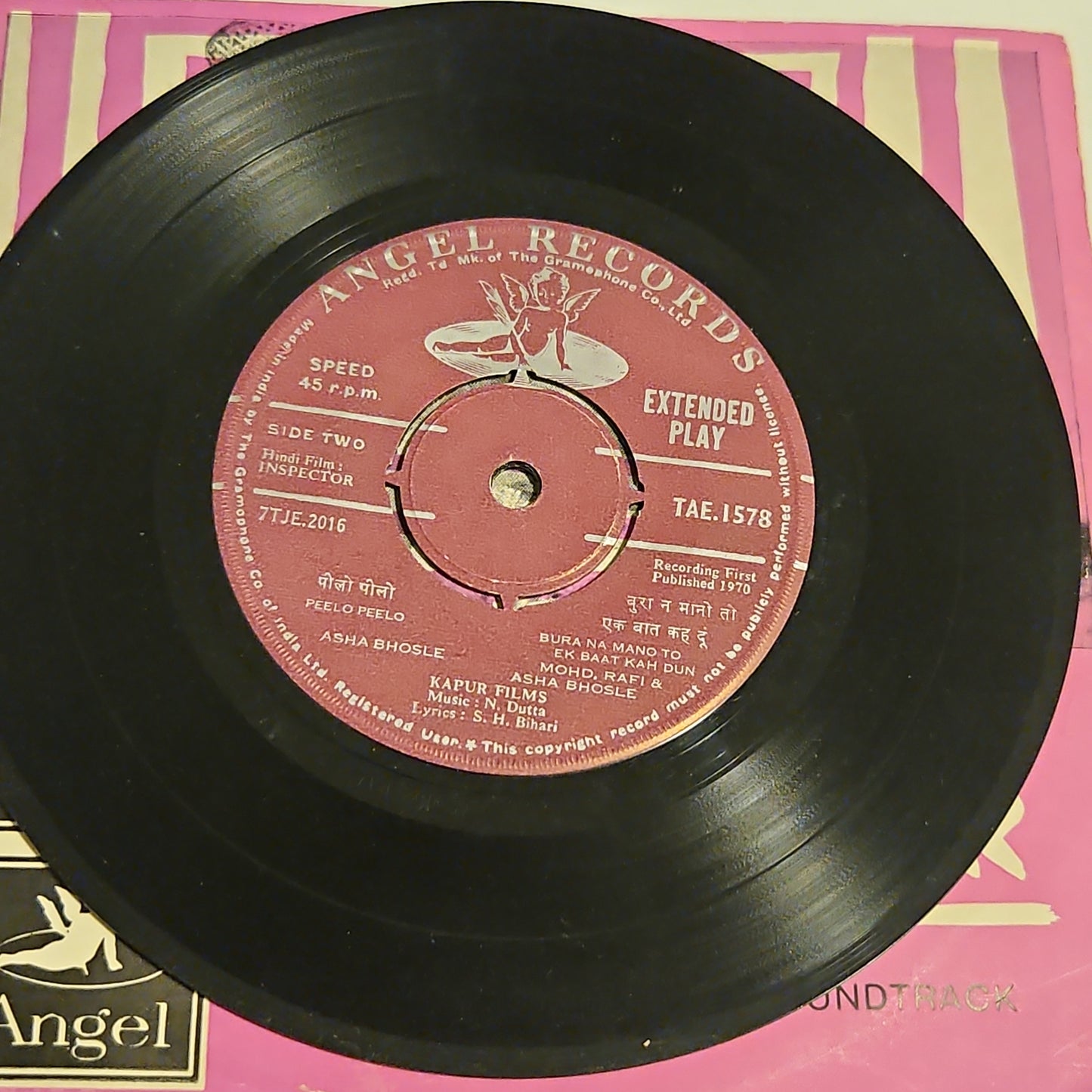 INSPECTOR - Music by N Dutta Rare soundtrack Angel EP in excellent