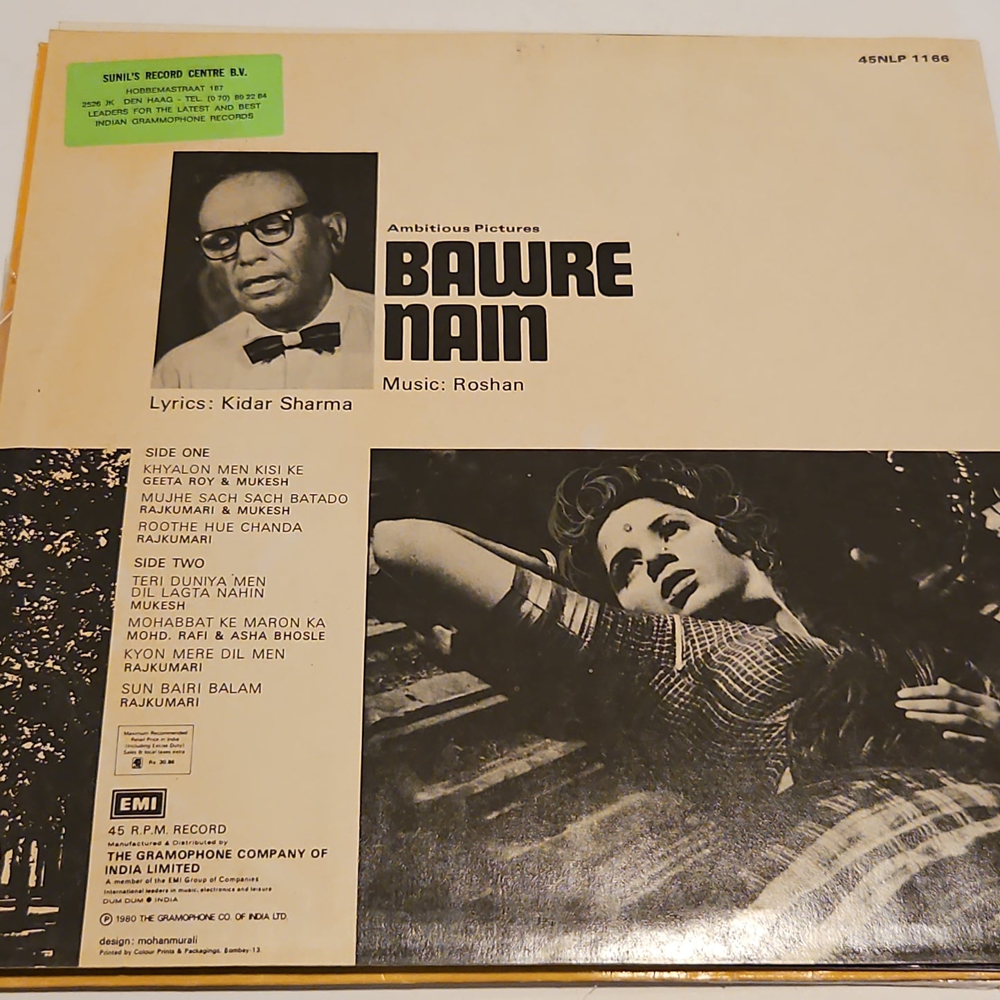 Bawre Nain  - original soundtrack - Classic by Roshan  45 rpm LP in pristine condition