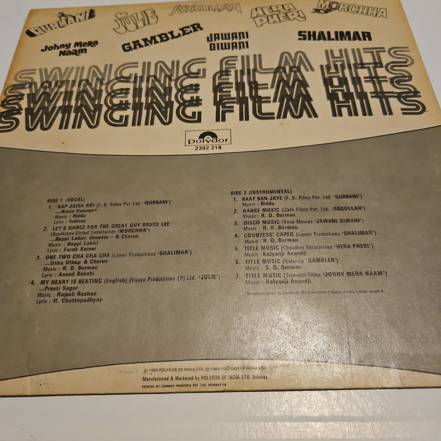 various - Swinging Film hits in Near mint