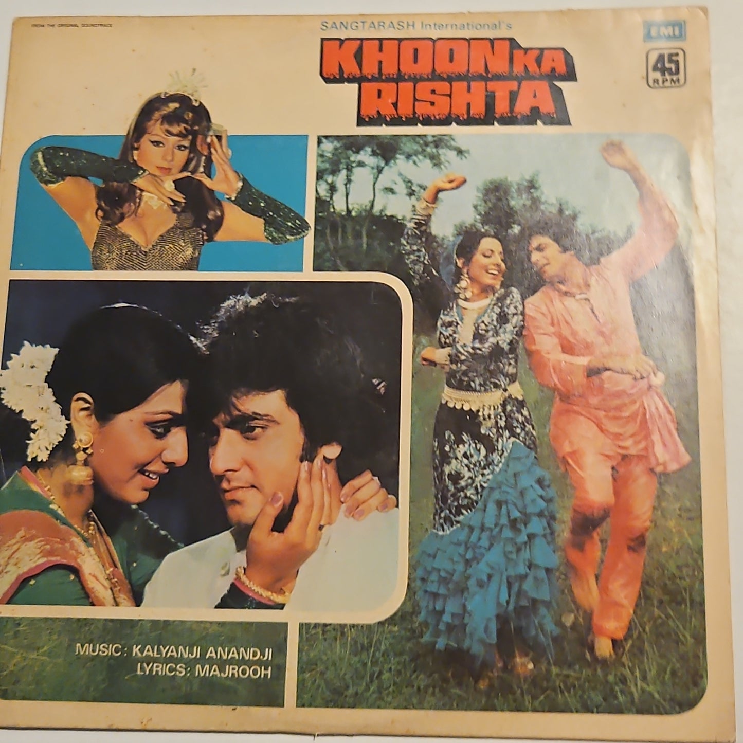 Khoon Ka Rishta - Kalyanji Anandji and Gulzar 45 rpm LP in excellent